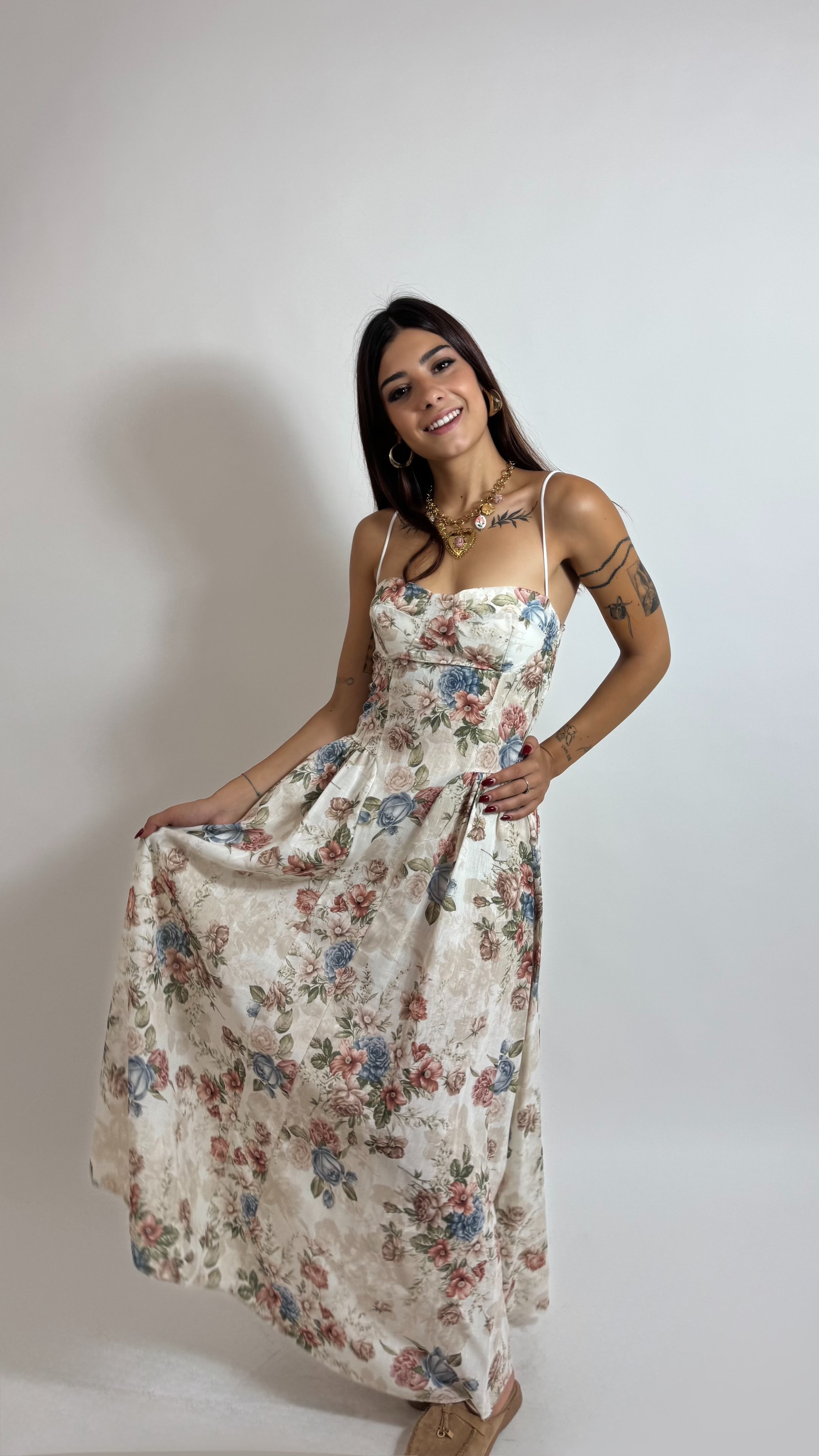Abito Midi Garden White