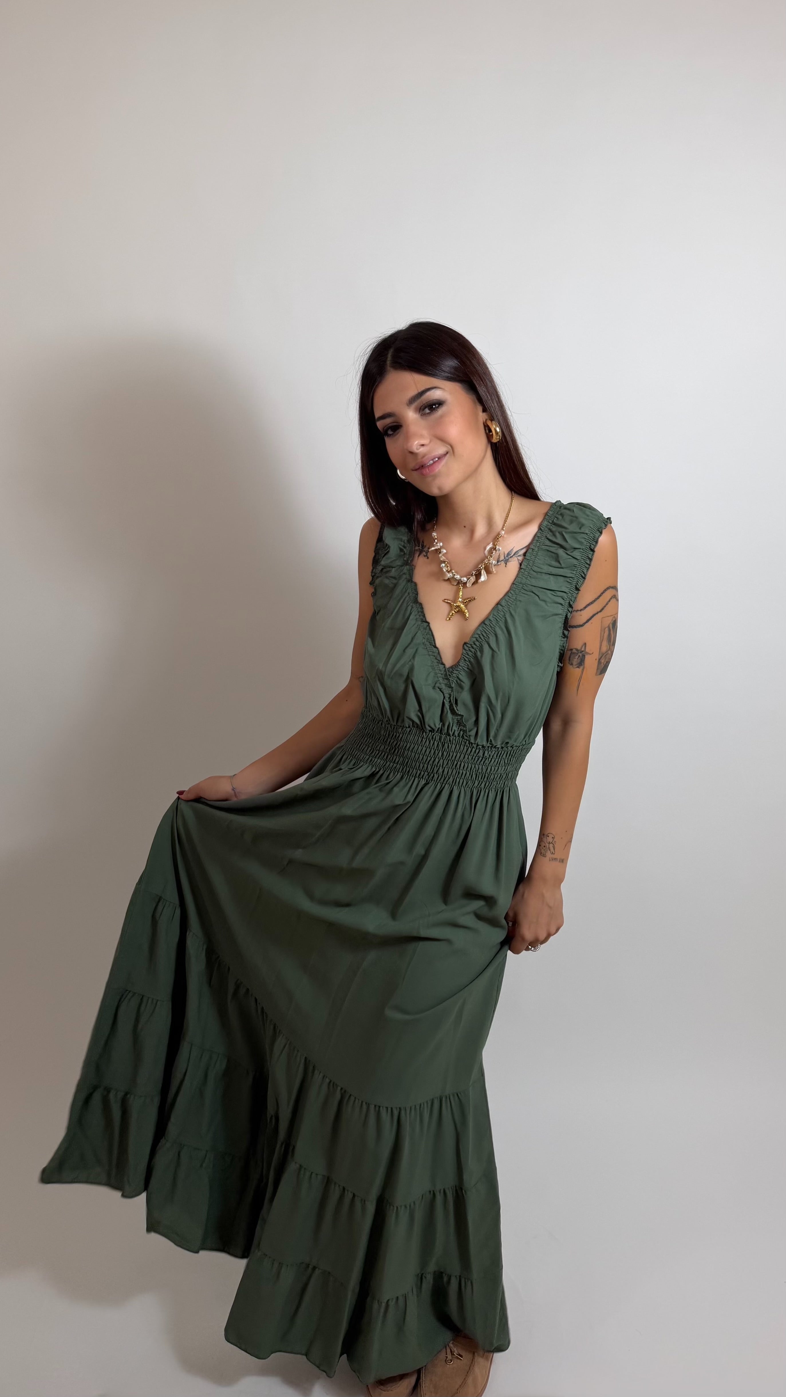 Abito Romance Verde