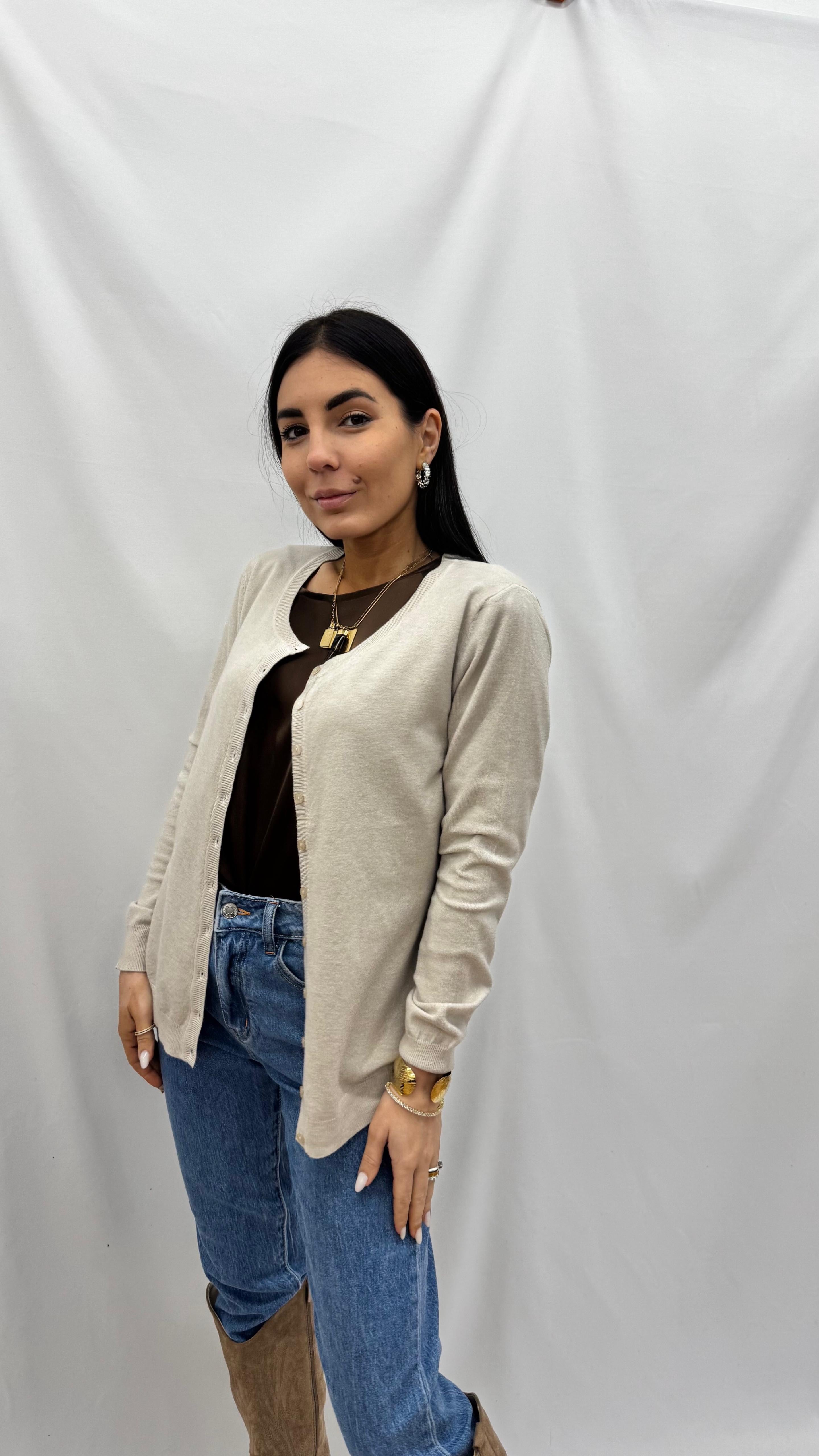 Pull Be You Bottoncini Ecru