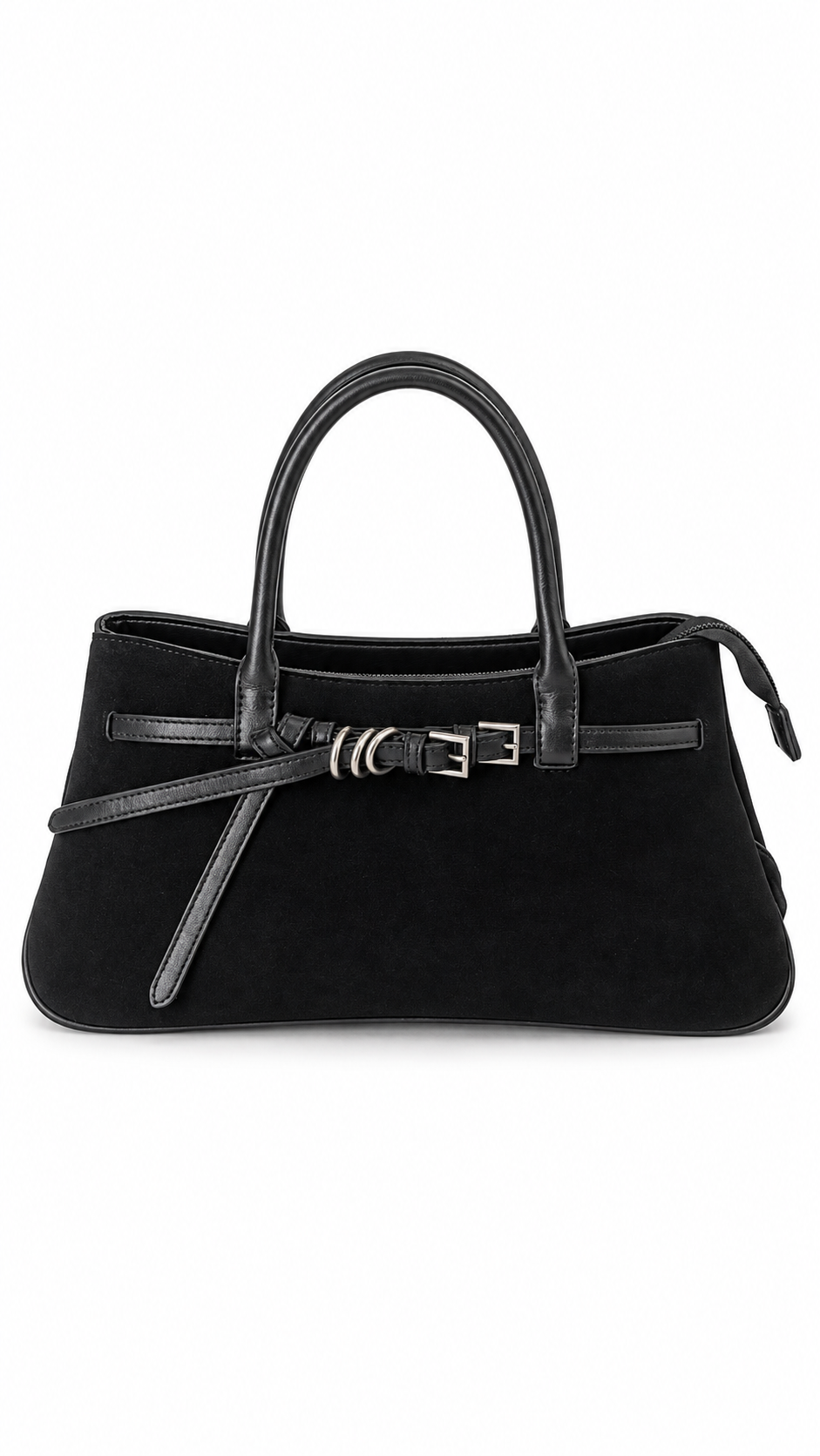 Borsa Belt Suede Nera