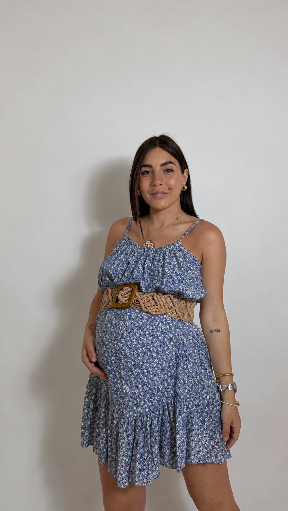 Mini Dress Bloom Indaco