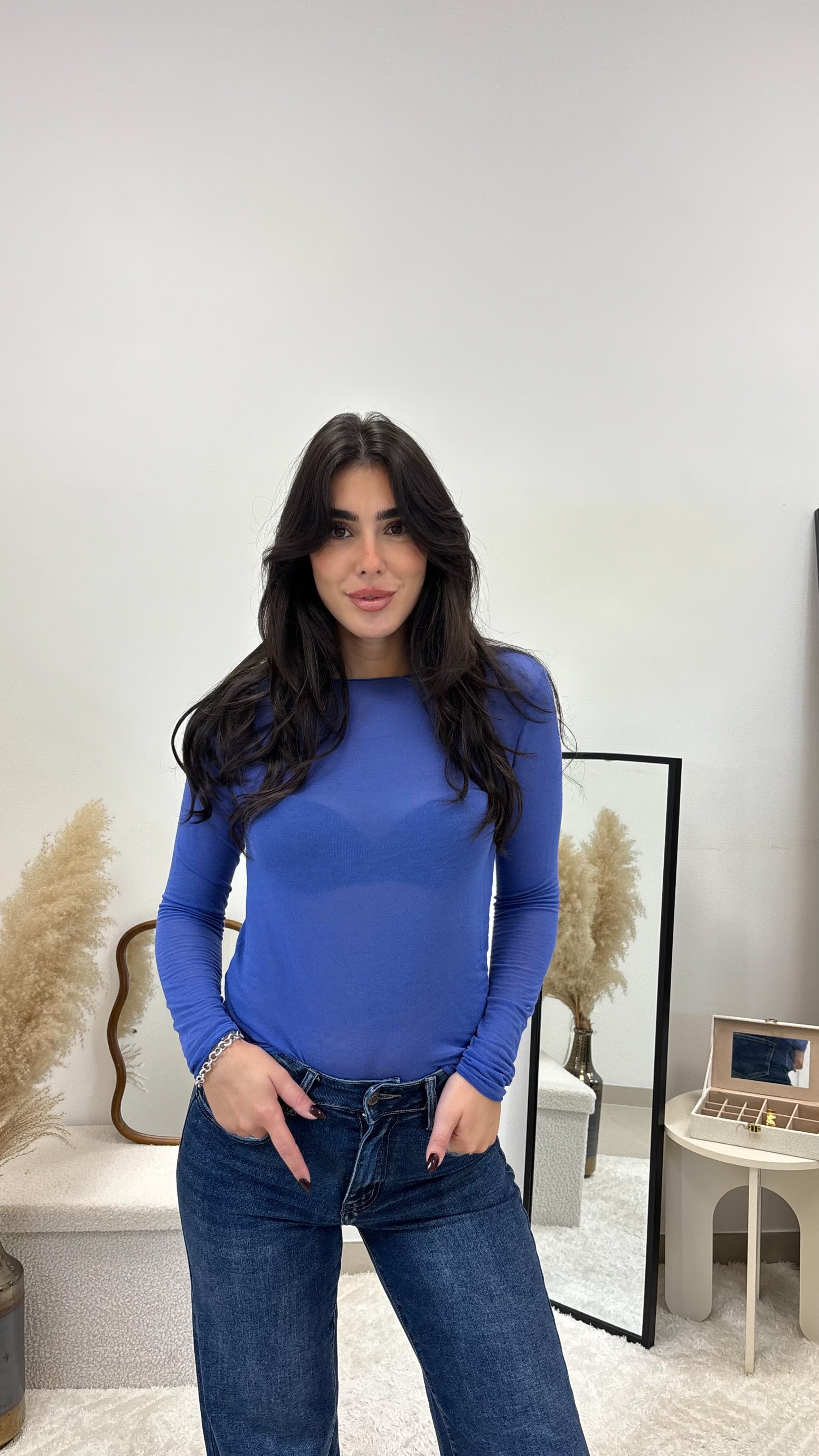 Maglia Cashmere Blu Royal