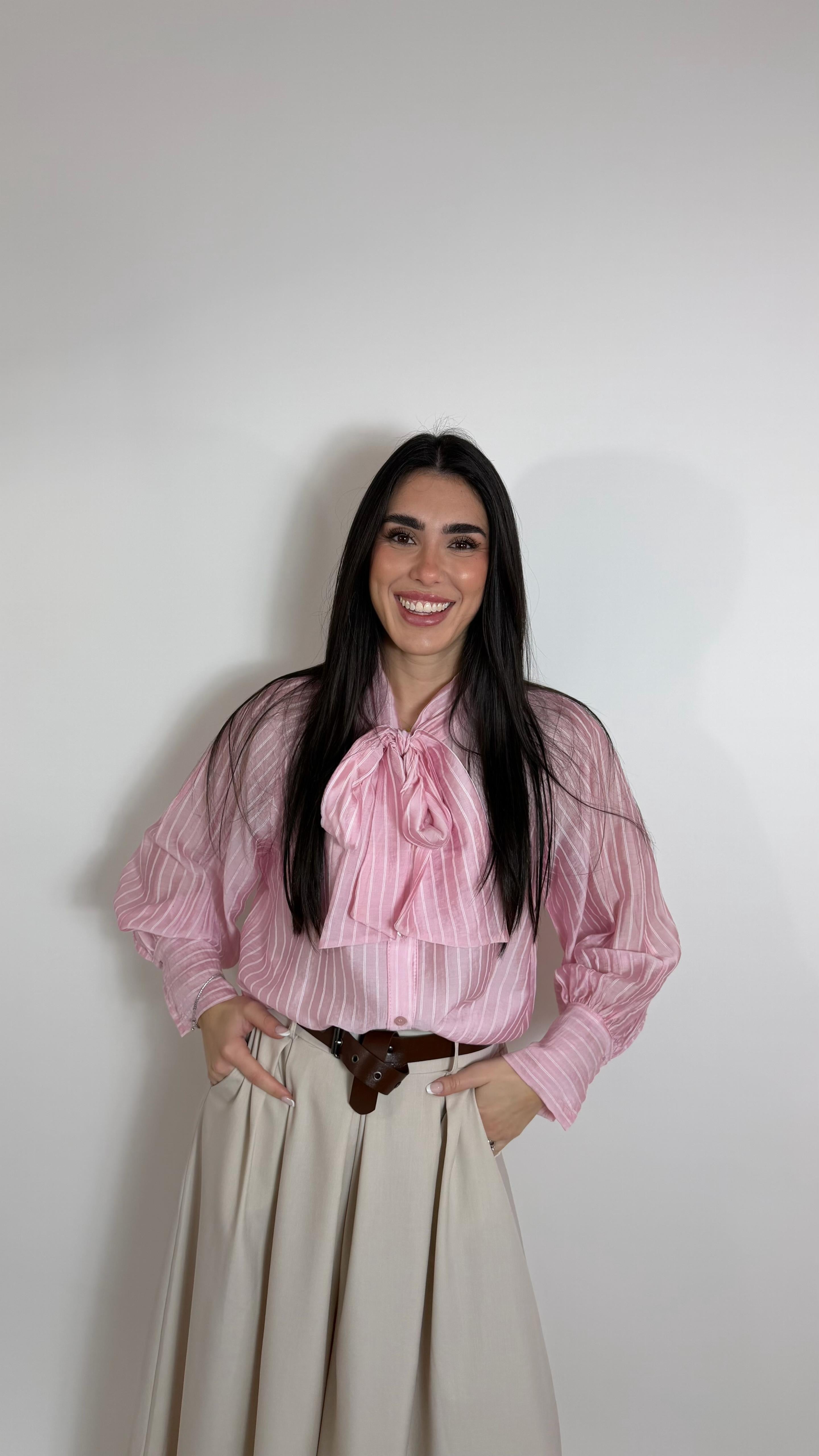 Camicia Soft Tie Rosa