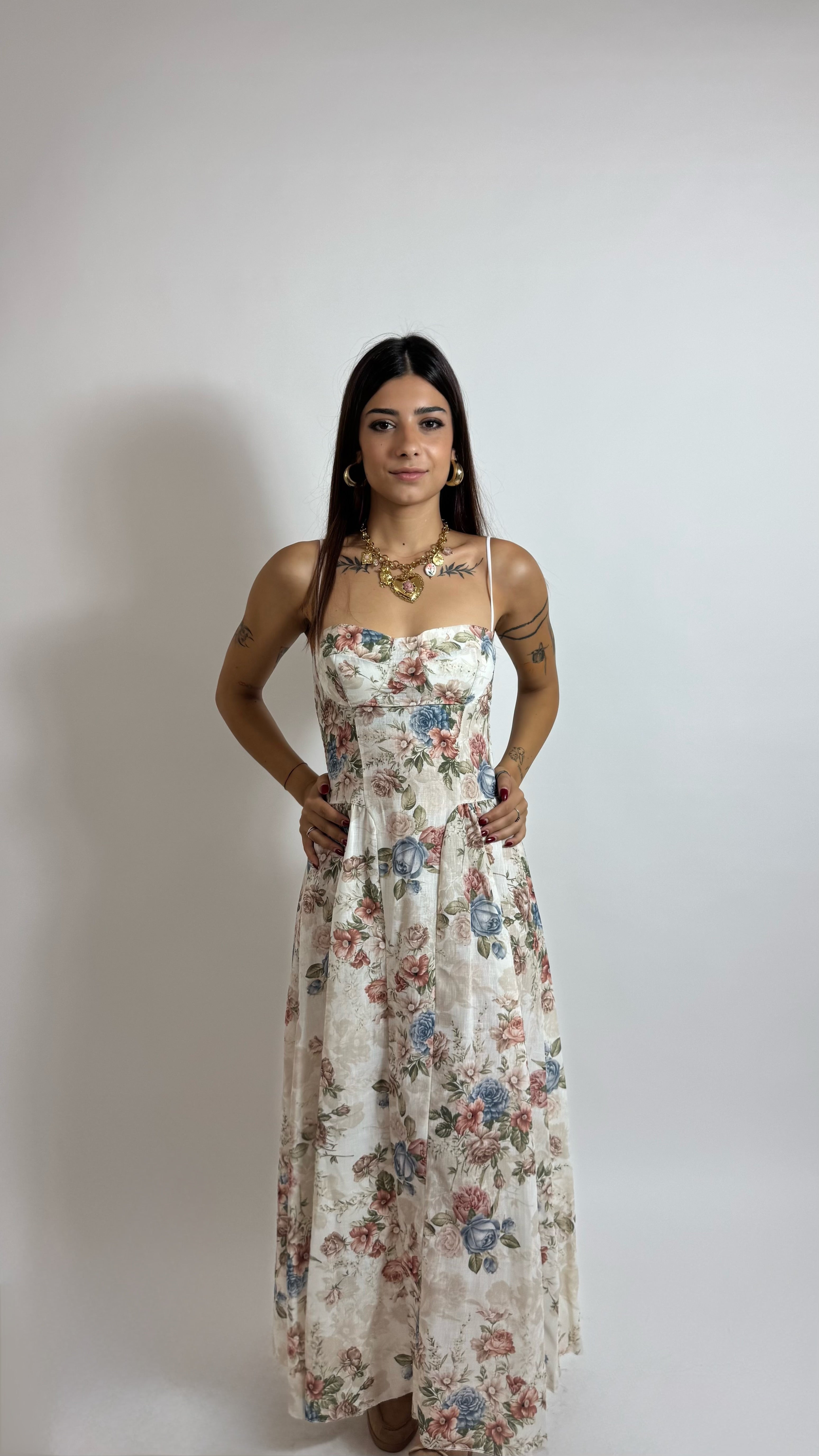 Abito Midi Garden White
