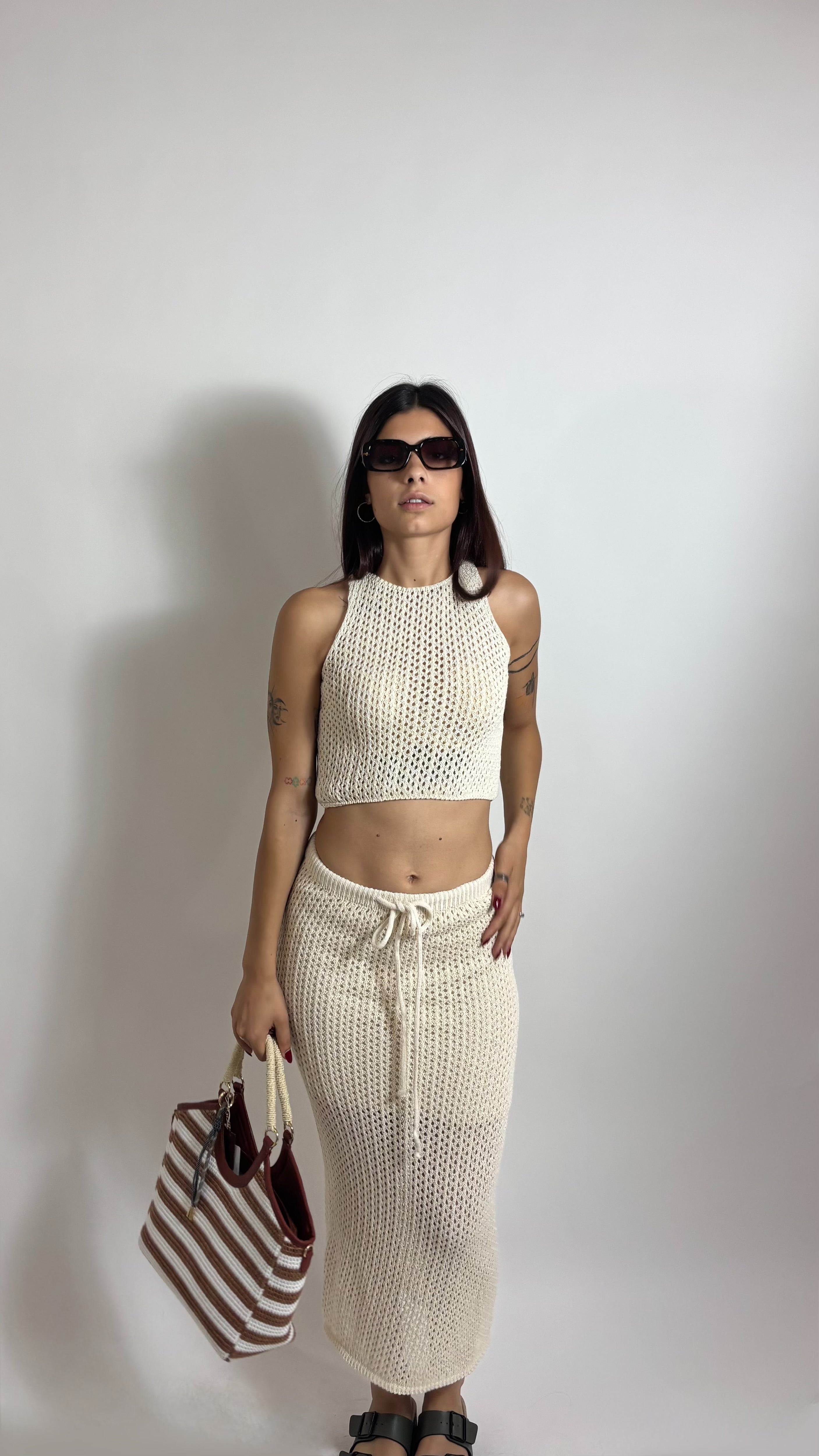 Set Top & Skirt Crochet Burro