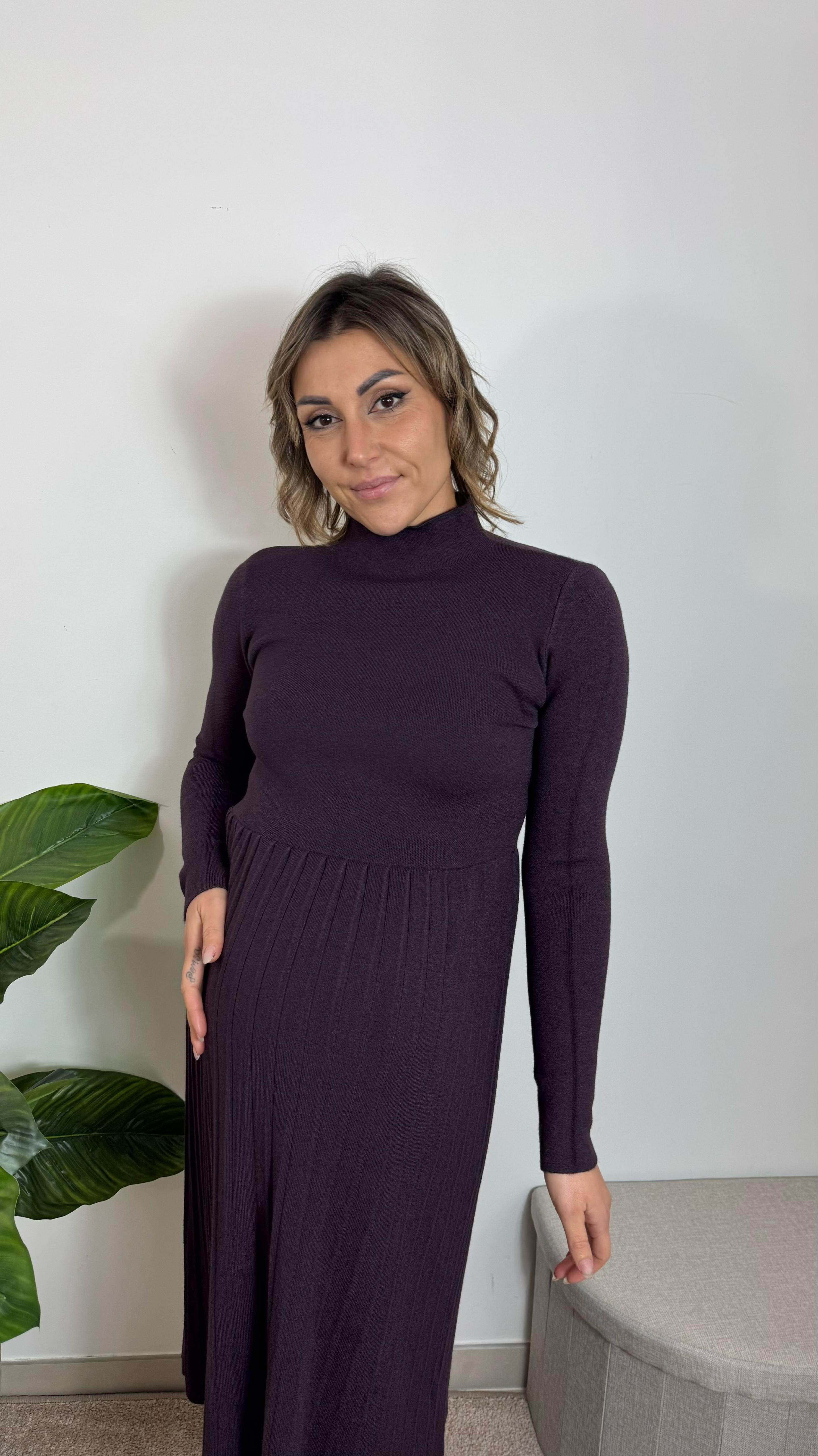 Abito Comfy Plissé Purple