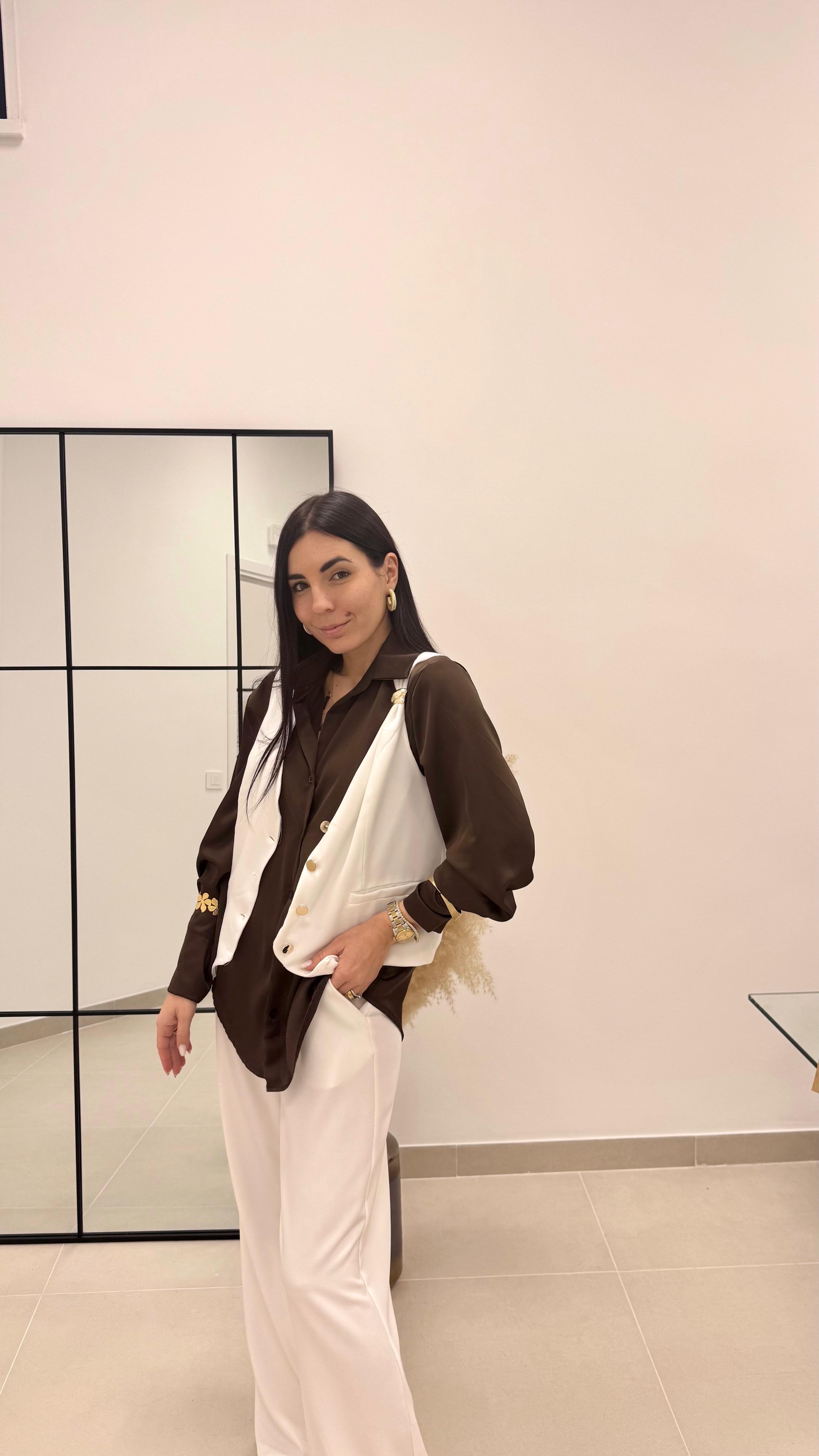 Set Gilet e Full Lenght Bianco