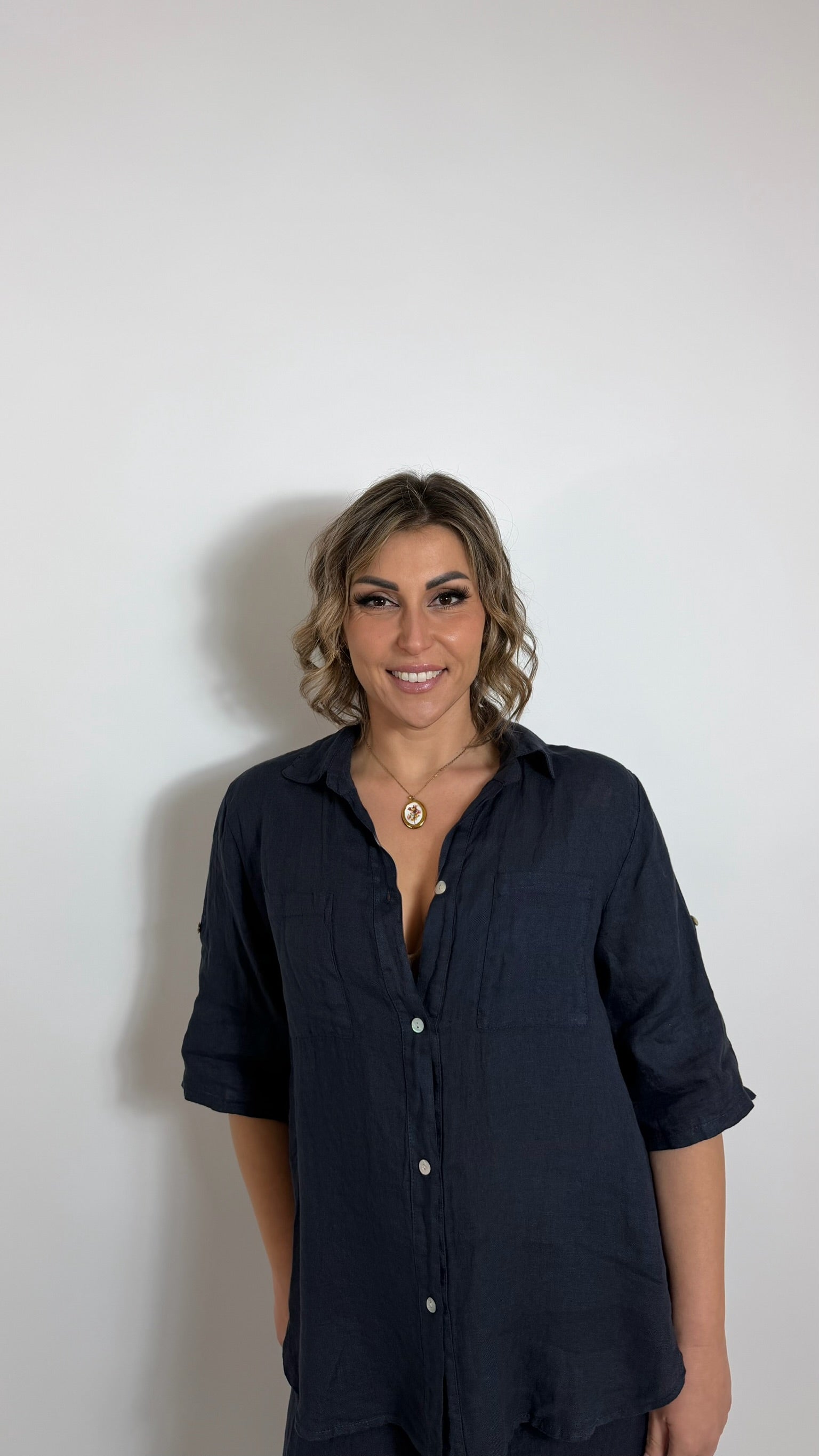 Camicia Lino Blu