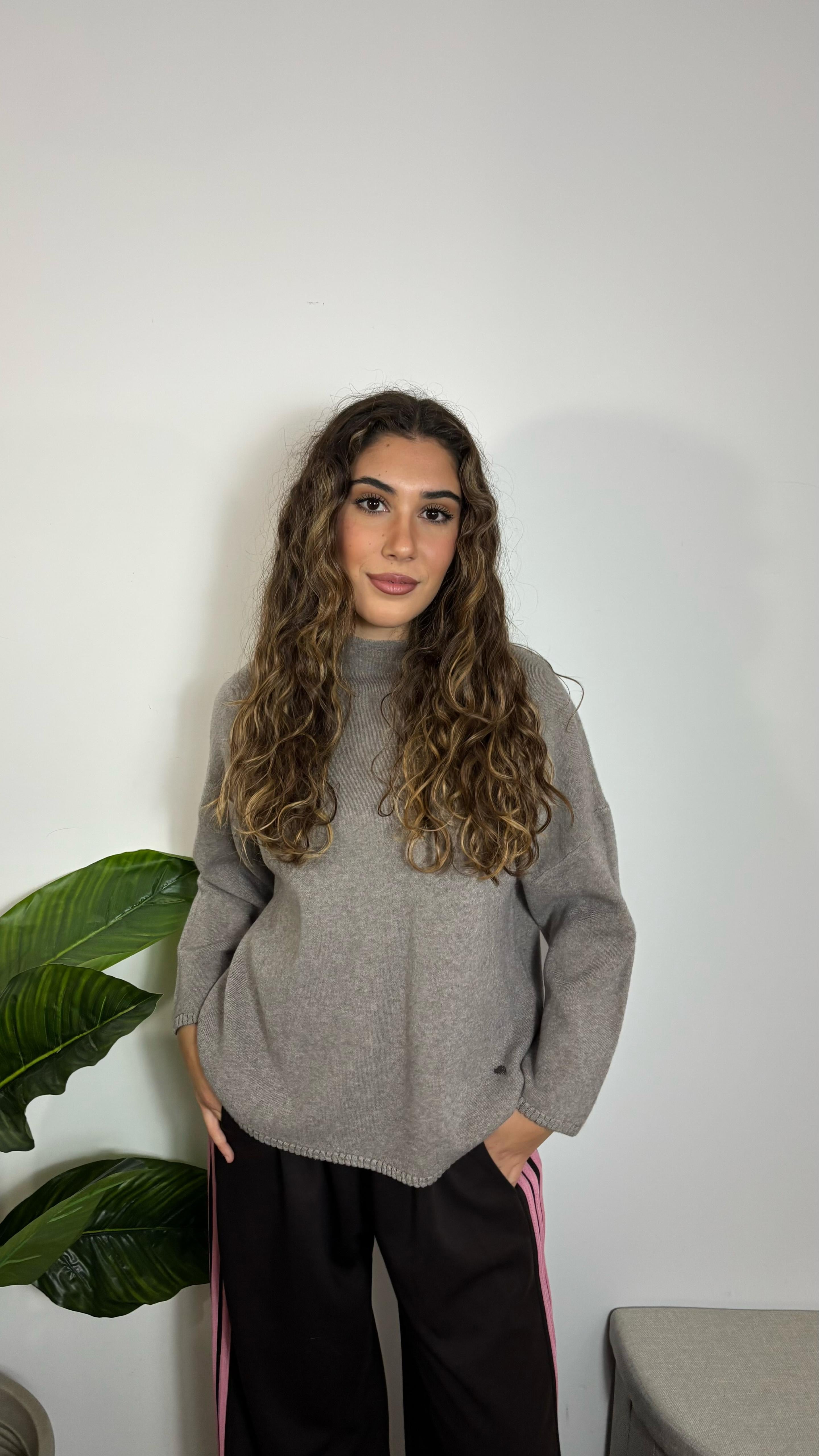 Pull Bordi Lavorati Tortora