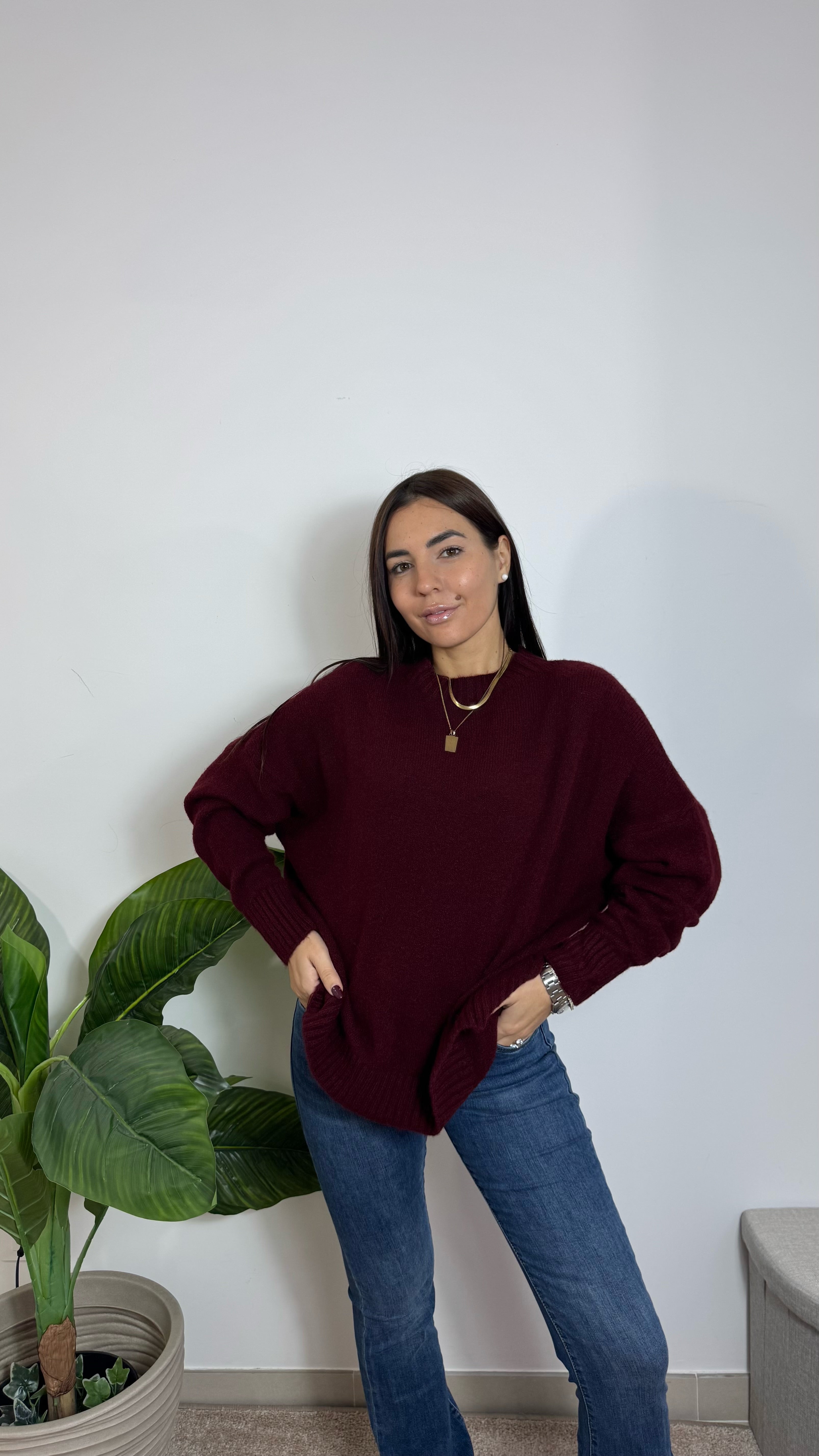 Pull Morbidissimo Girocollo Burgundy