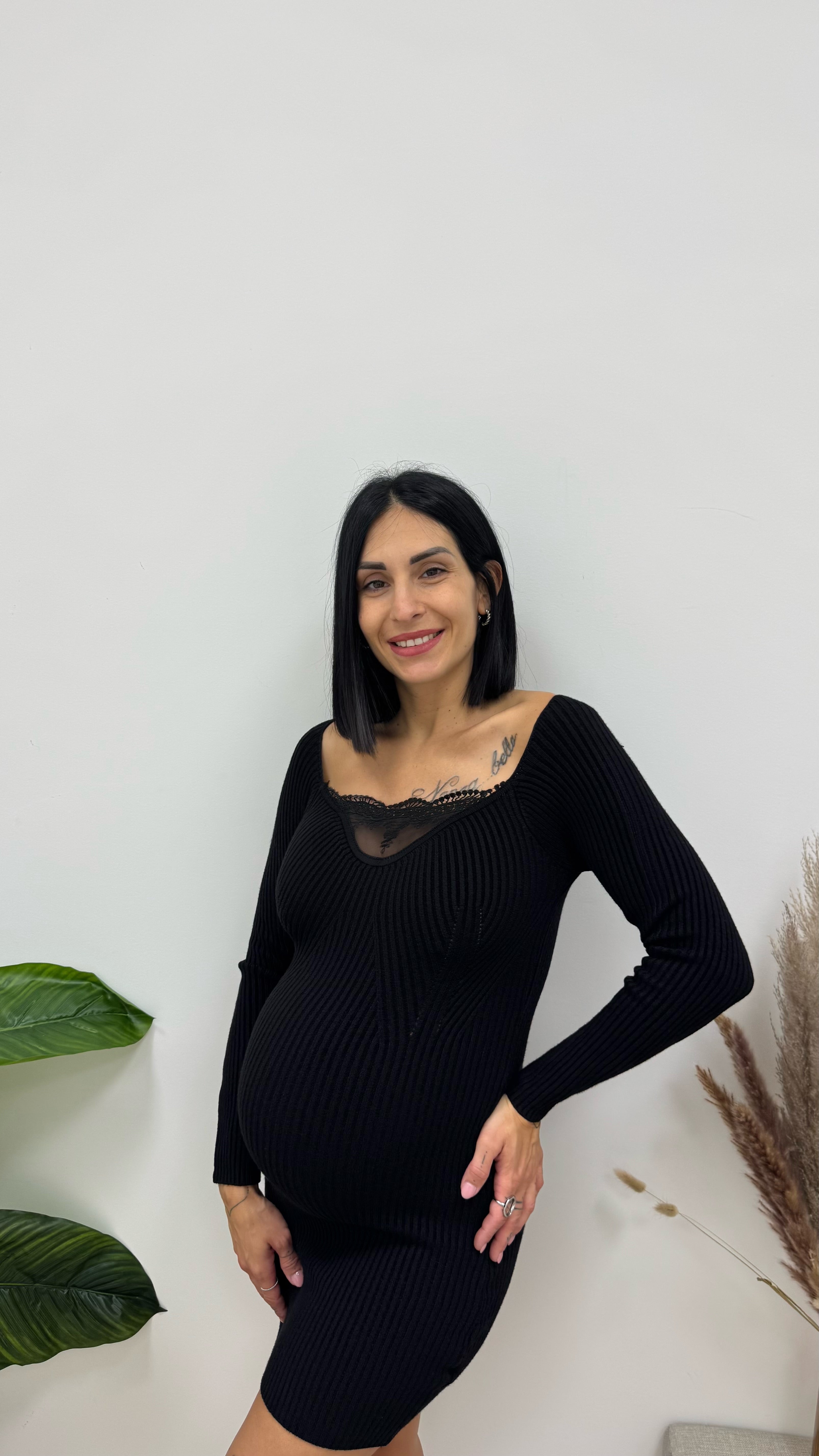 Abito Lace Charm Nero