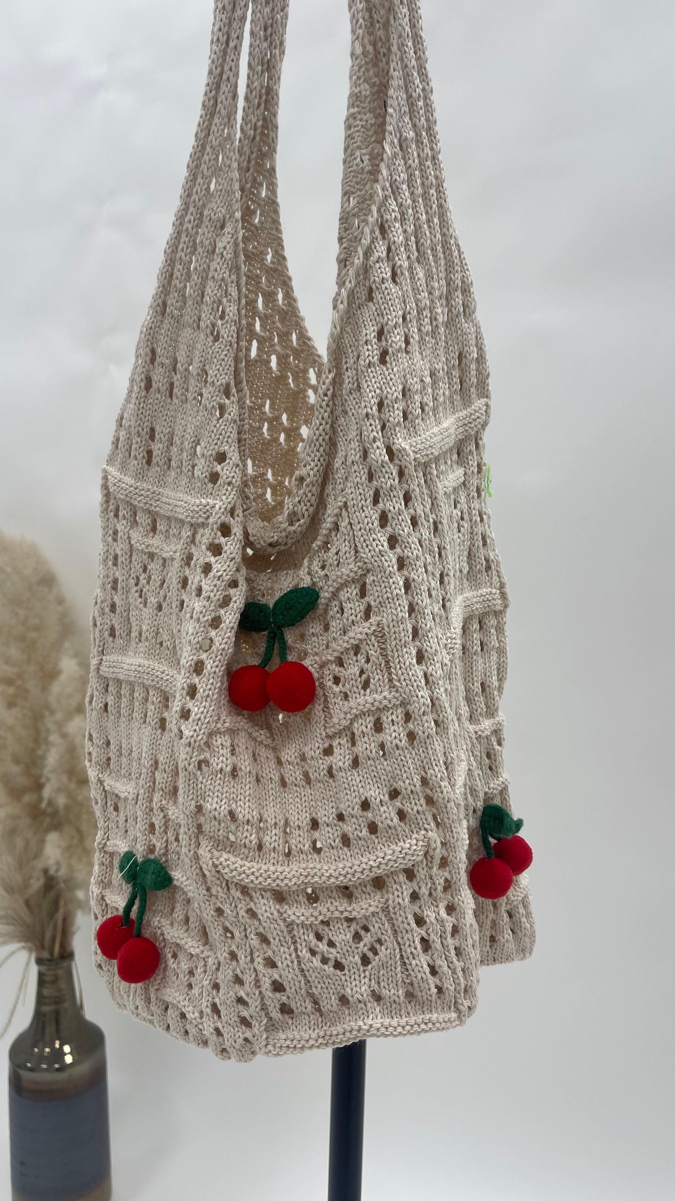 Maxi Bag Handmade Cherry Ecru