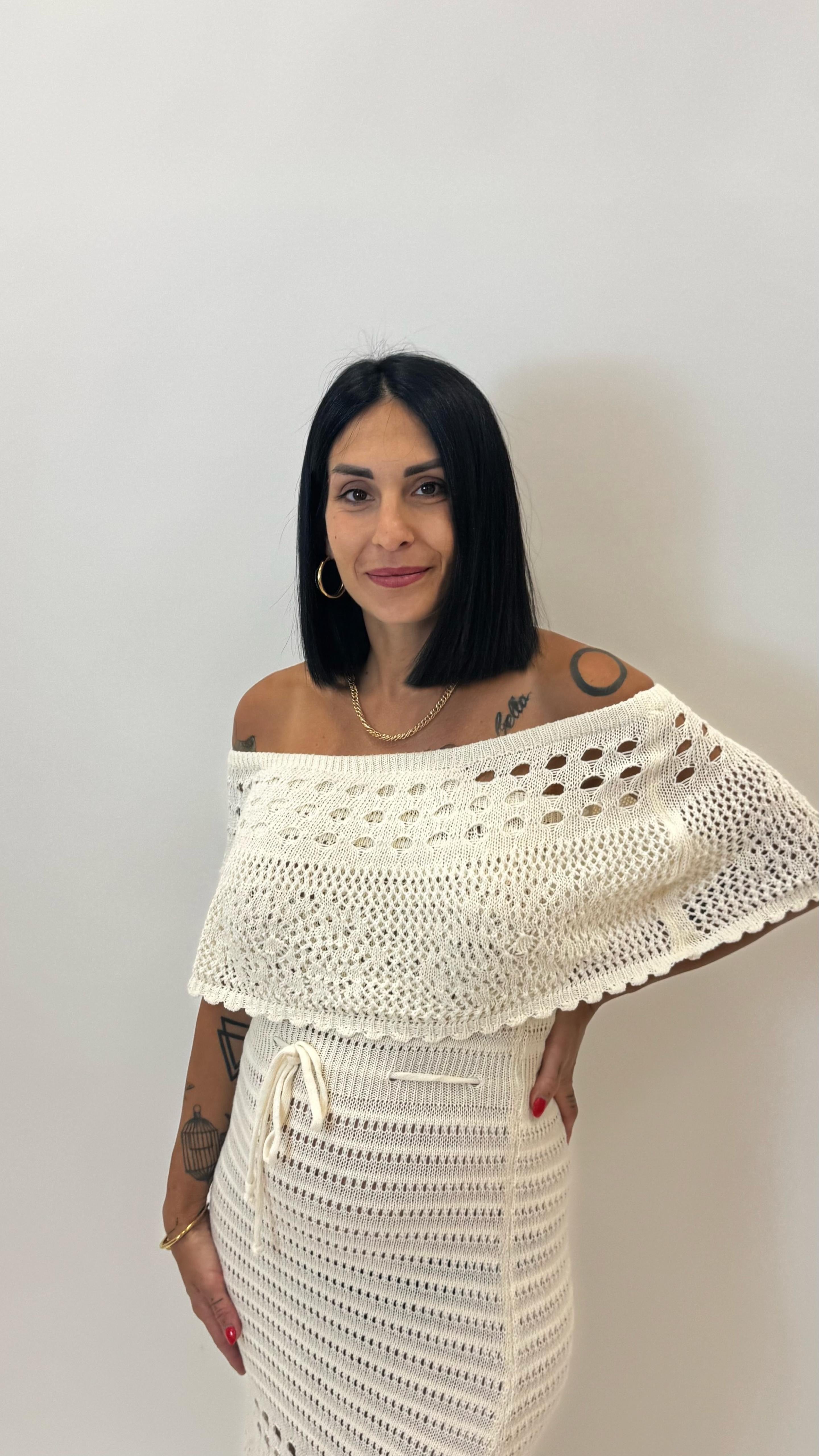 Abito Crochet Burro