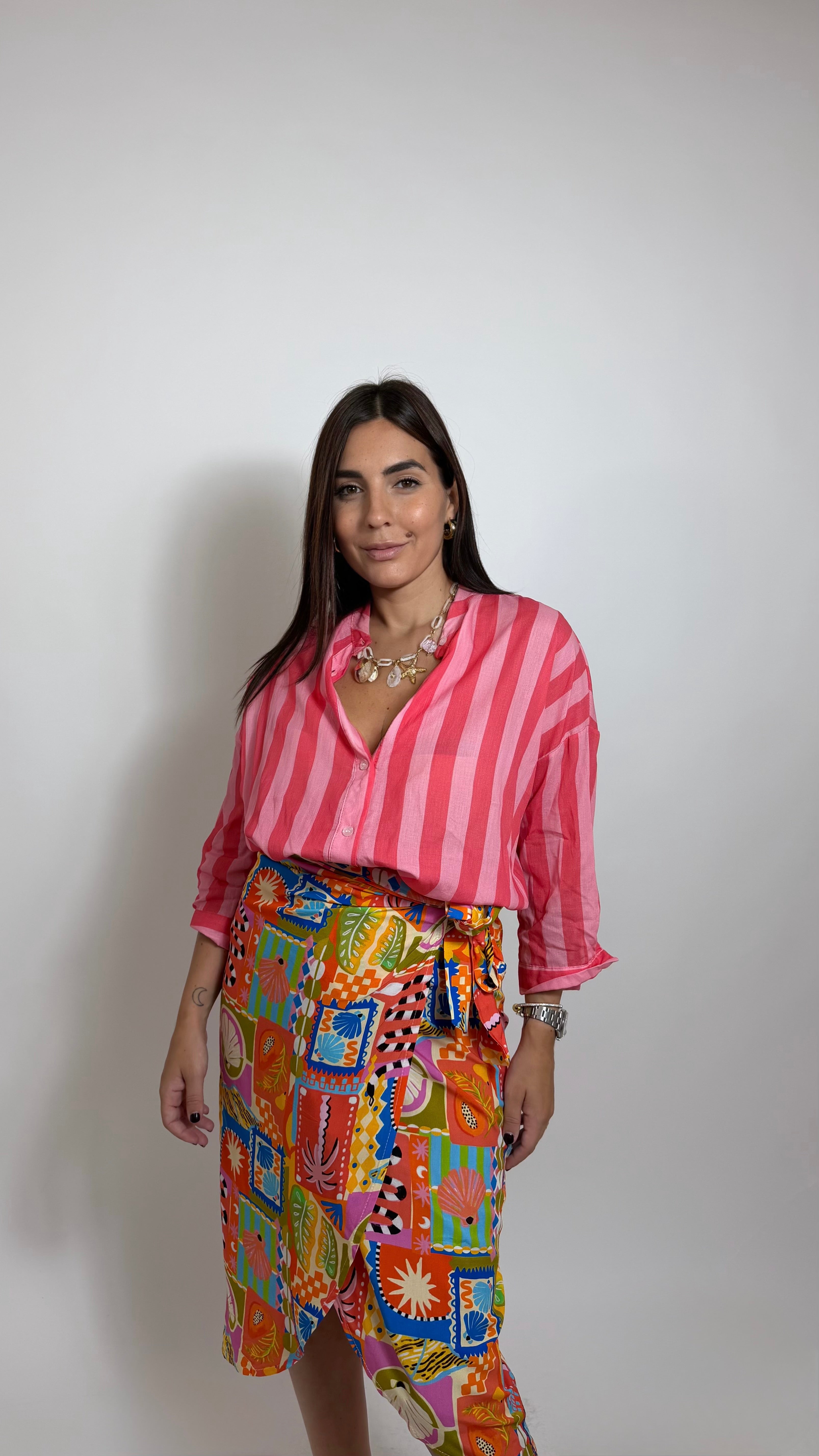 Gonna Pareo Midi Tropical Shell