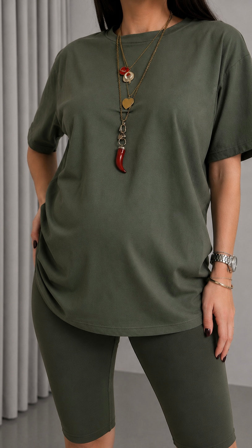 T-shirt Over Verde Utility