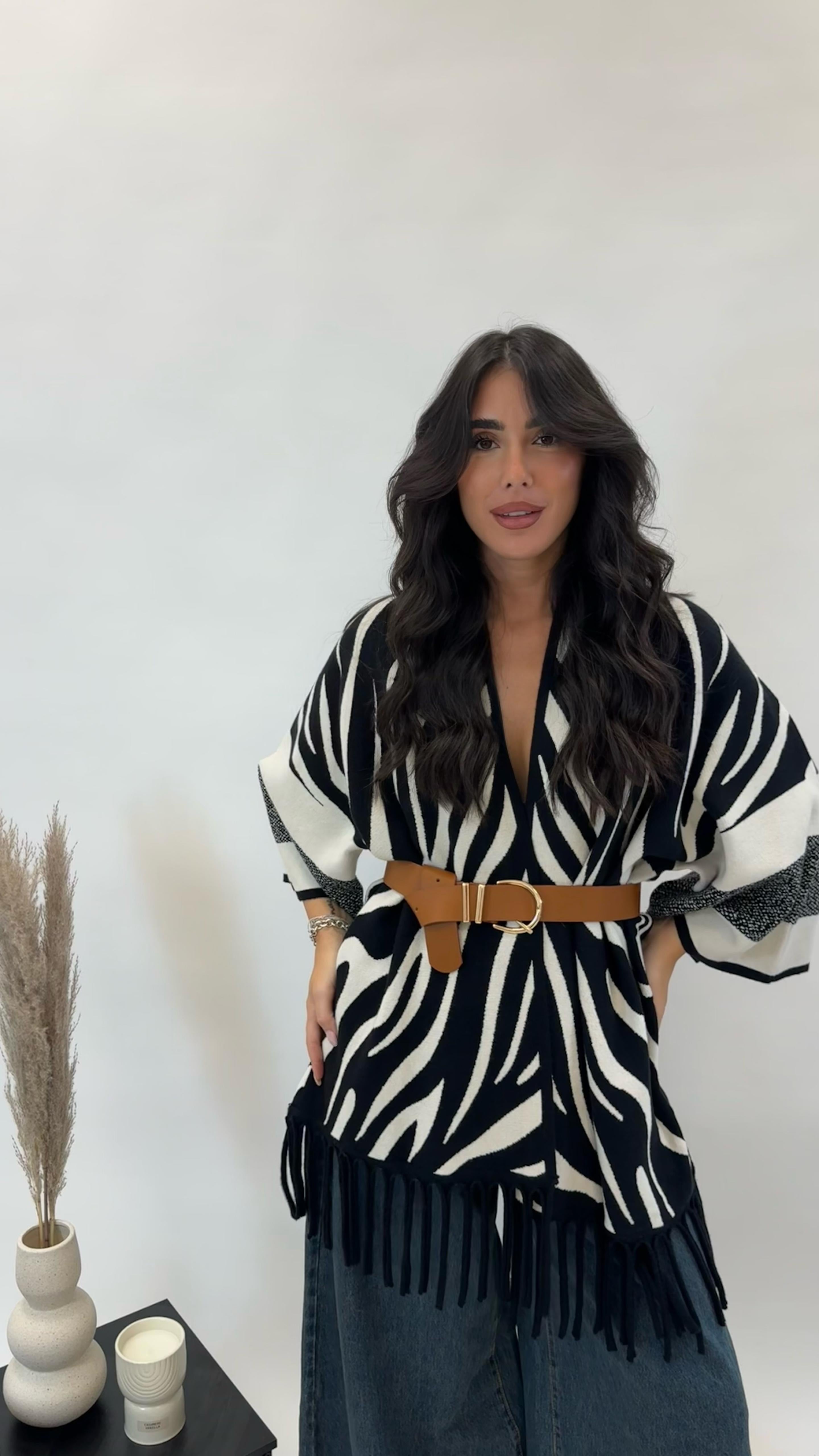 Cardigan Manica Campana Zebra