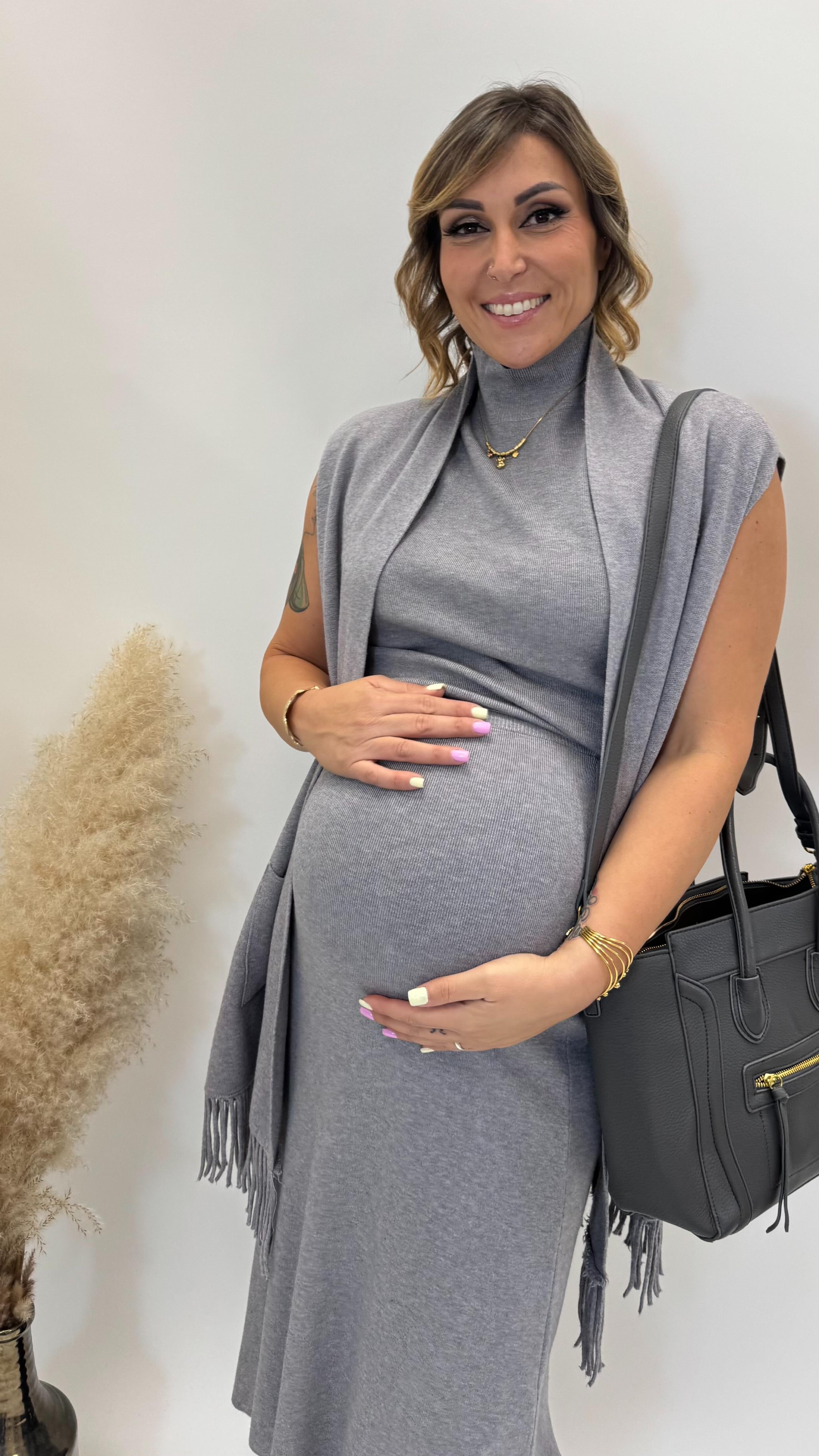 Set Longuette e Dolcevita Grigio Perla