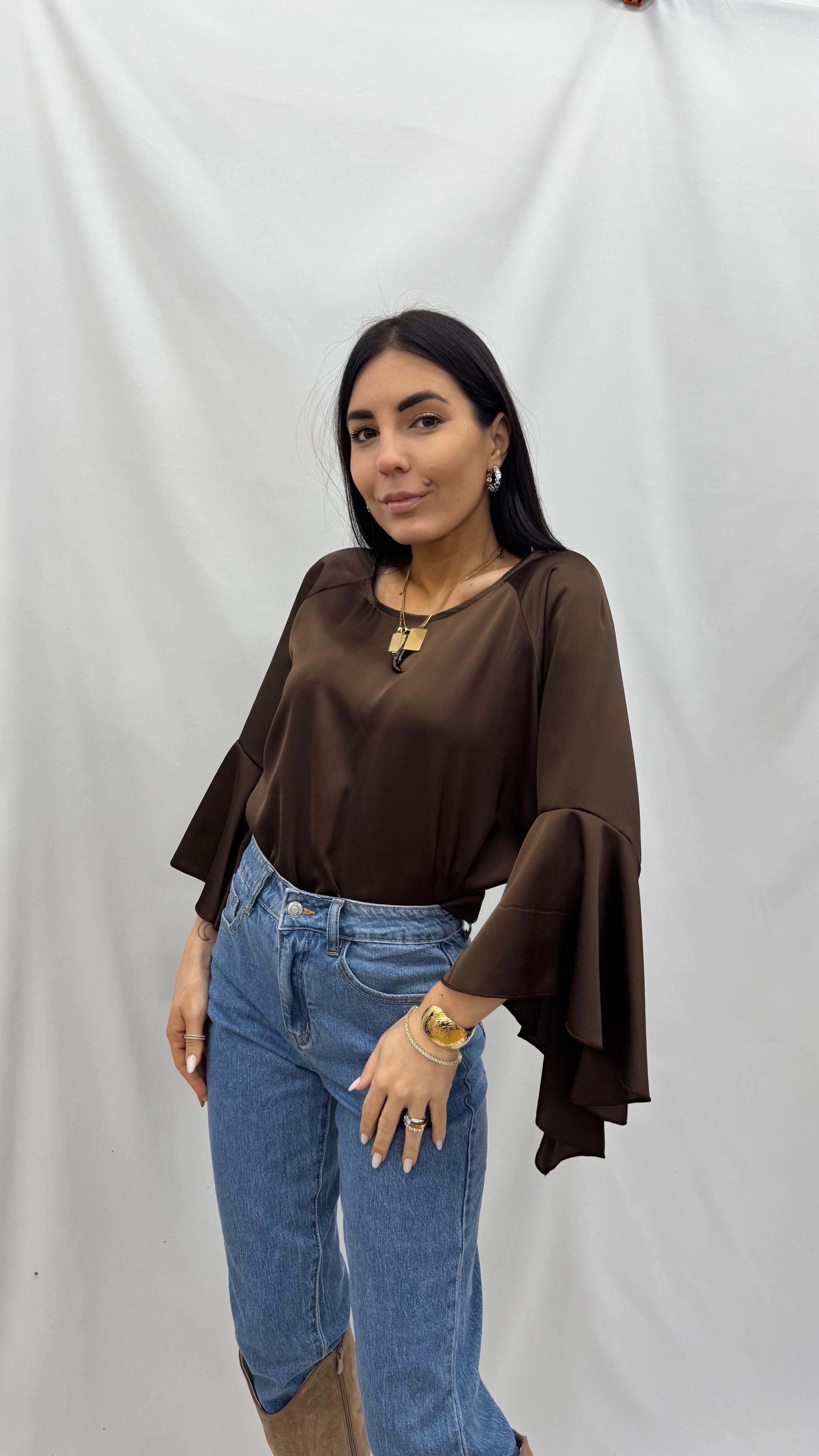 Blusa Raso Manica Gala