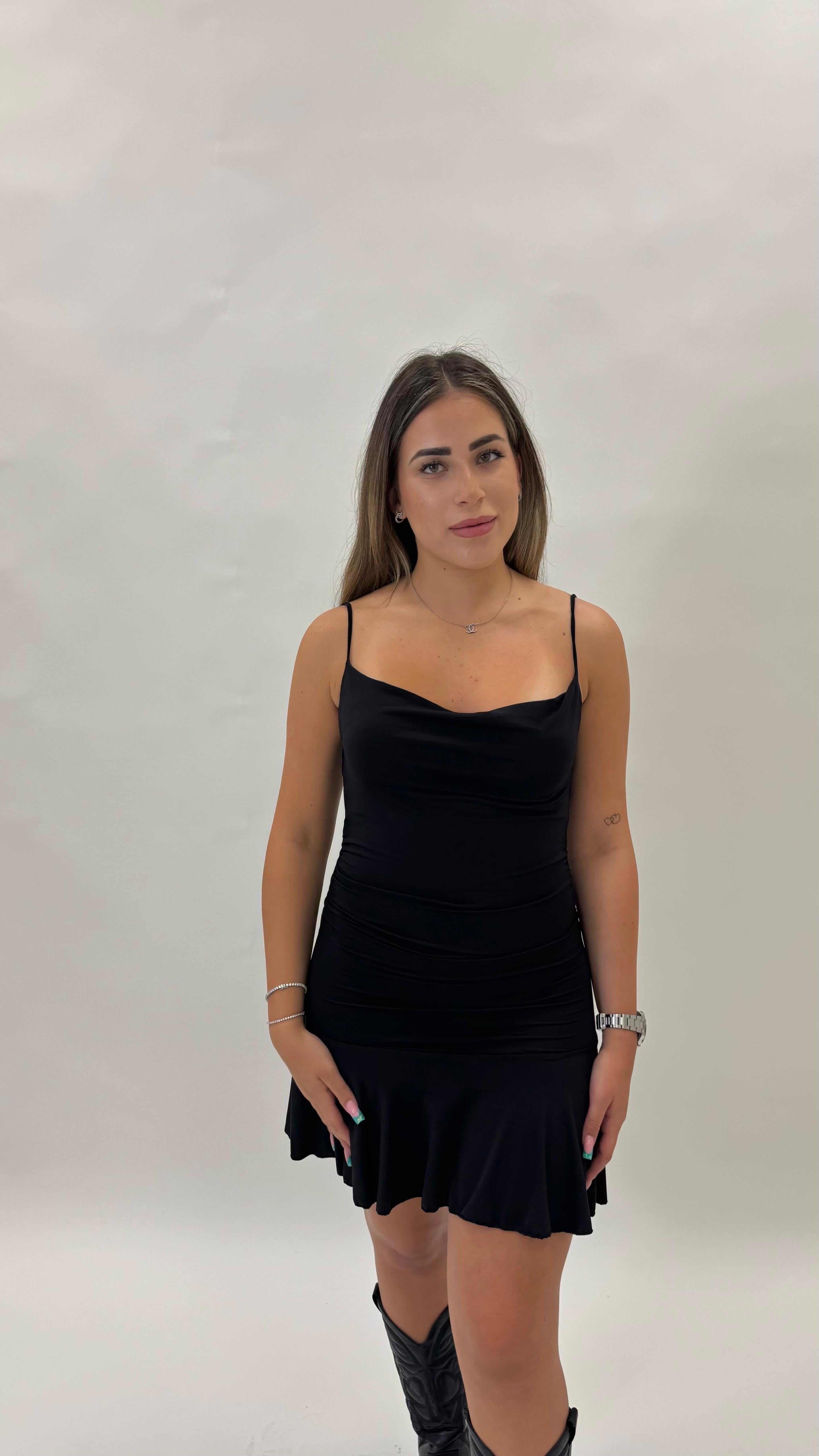 Minidress Lycra Stretch Nero