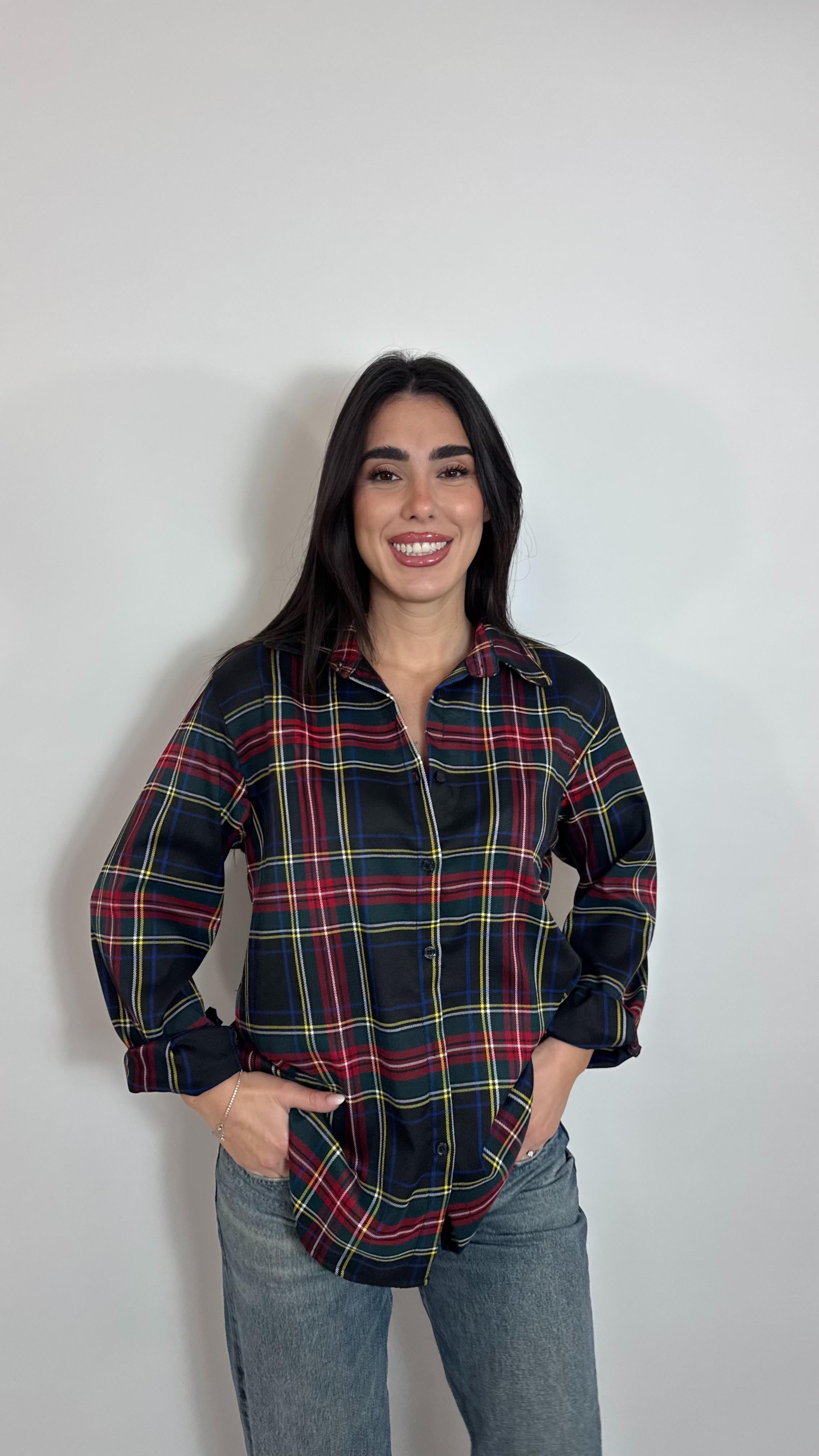 🎄Camicia Tartan Nera
