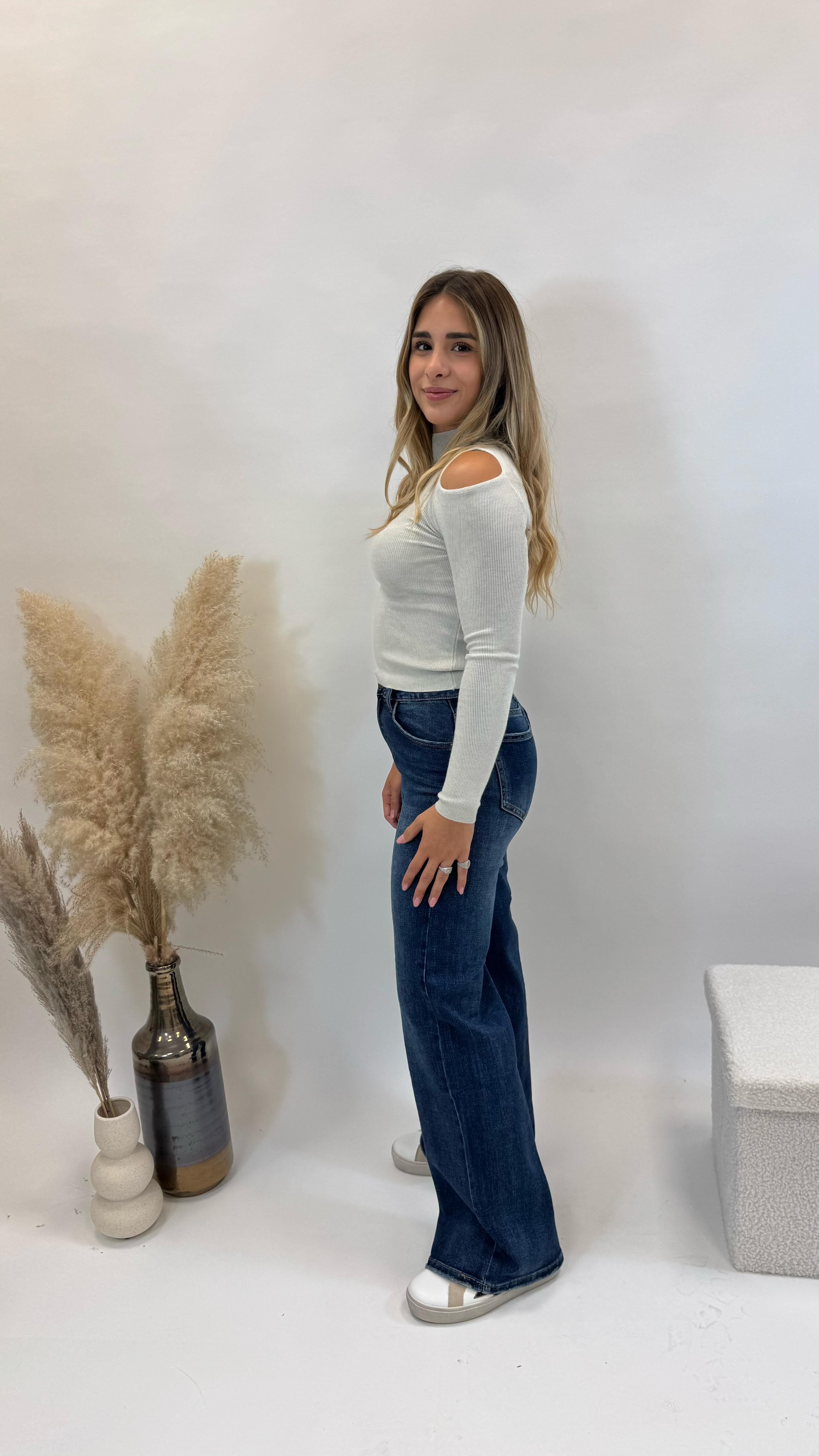 Pull Spalla Cut-Out Tortora