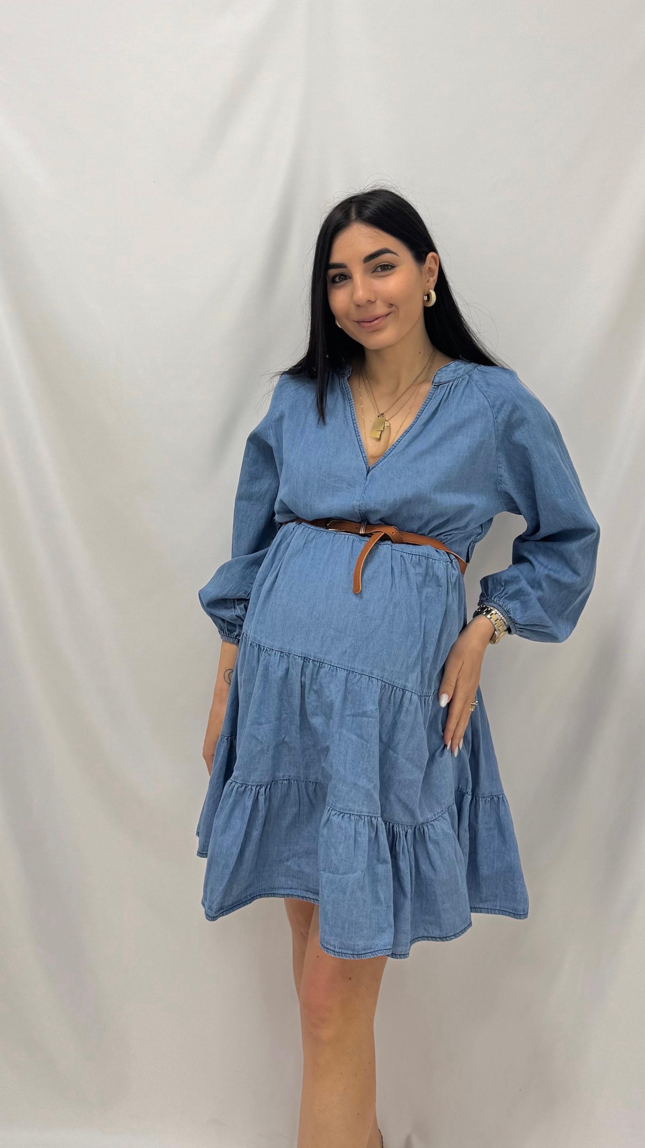 Abito Denim Cinta Inclusa