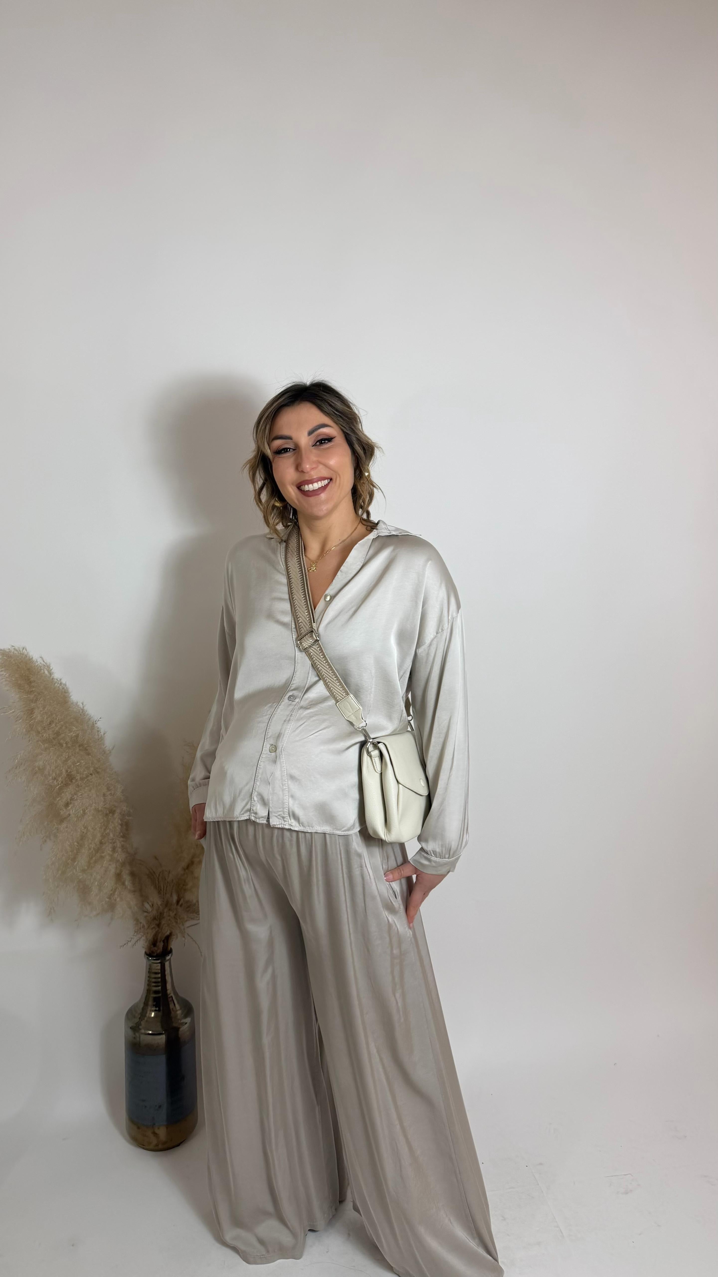 Mix & Match Set - Raso Di Viscosa - Sabbia