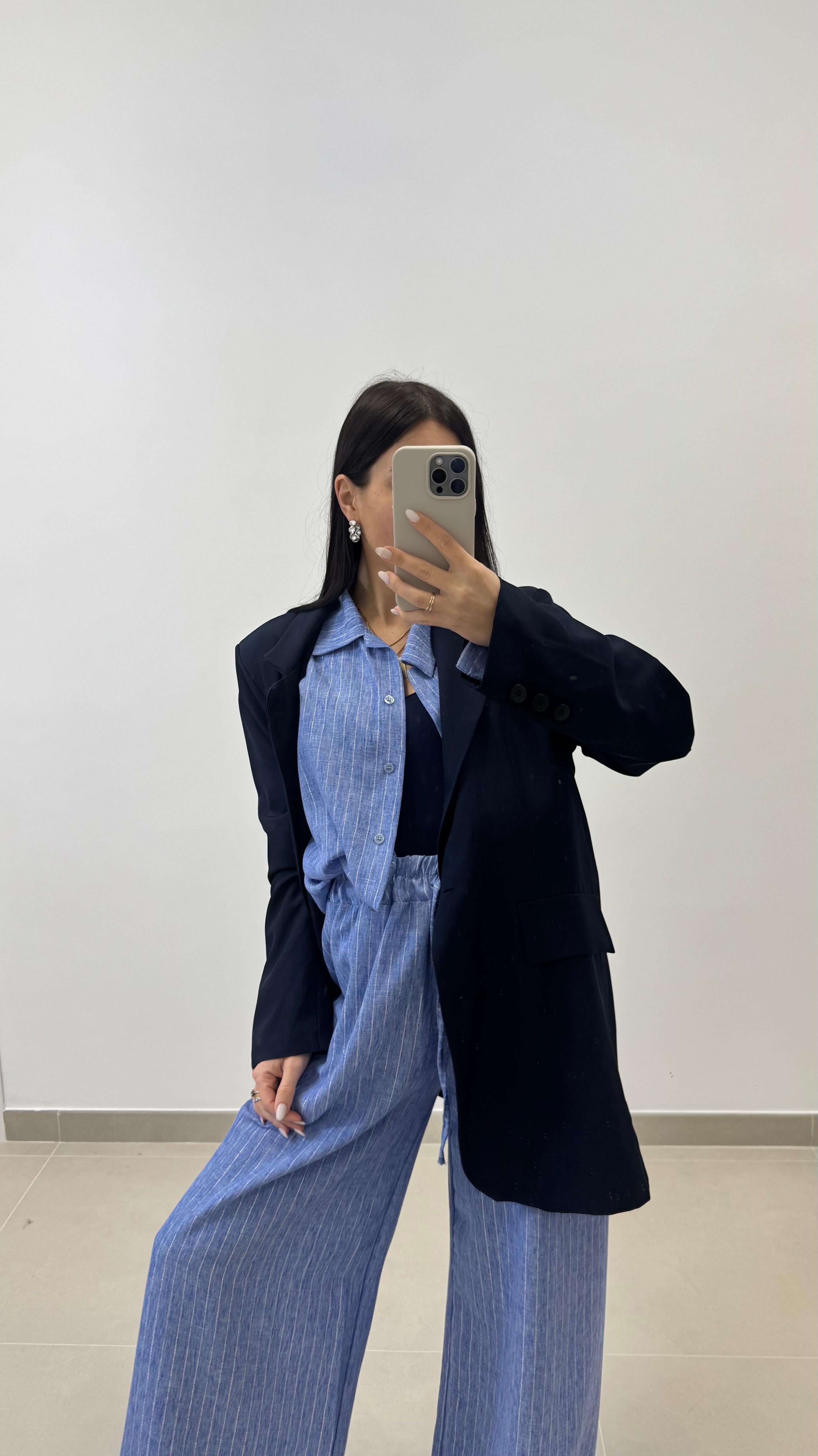 Giacca Oversize Blu Notte