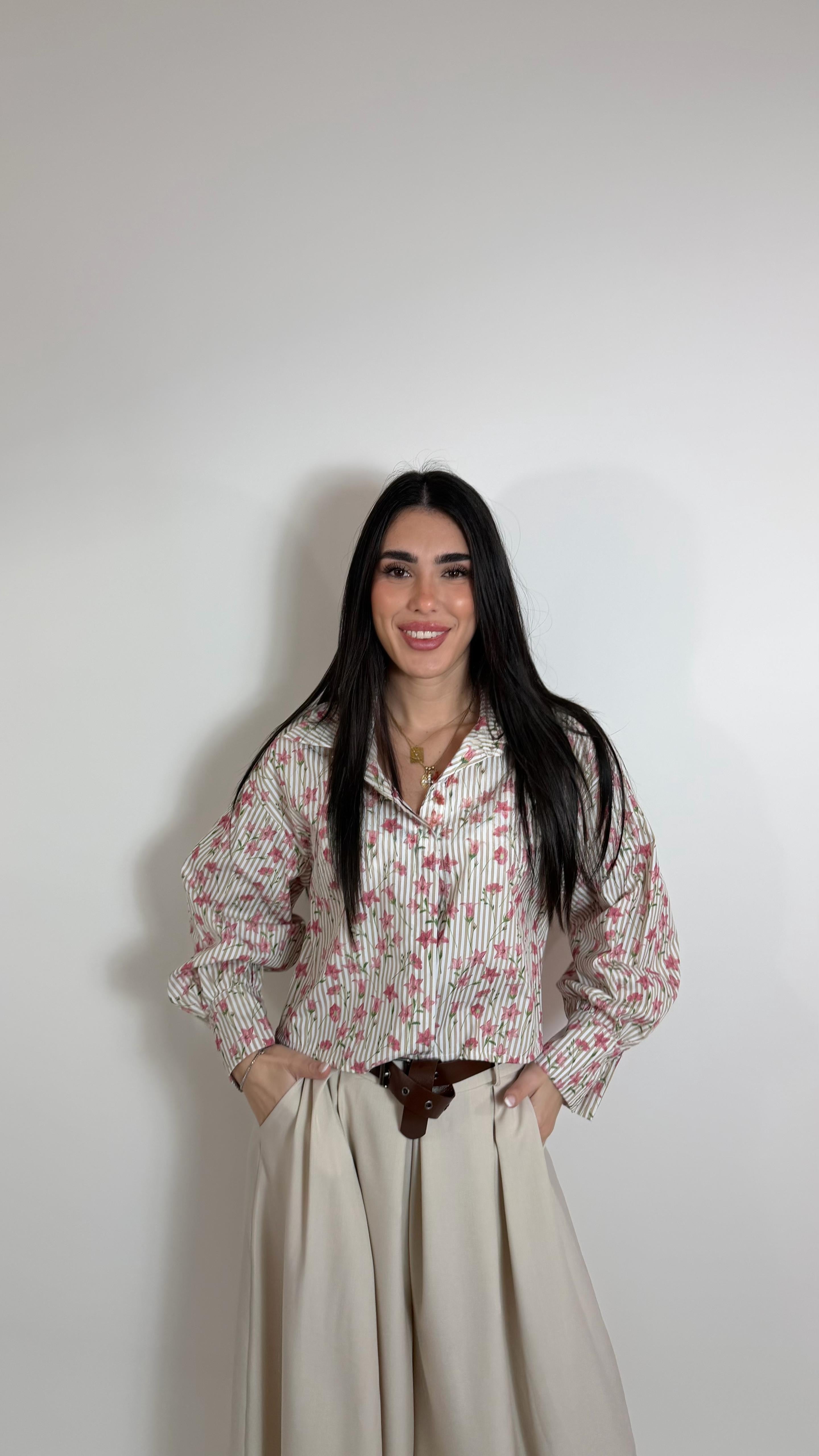 Camicia Romantic Bloom Nude