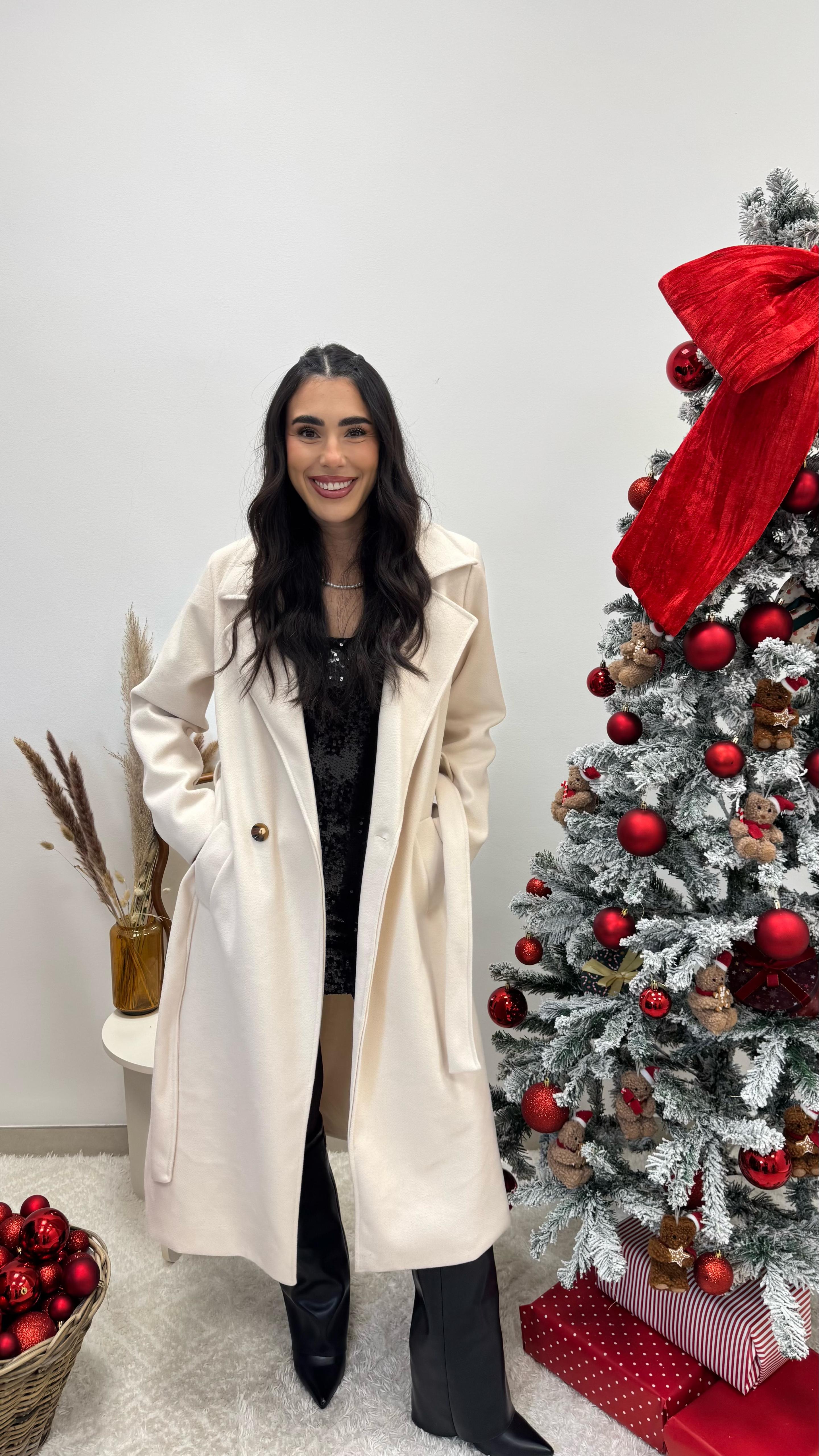 🥂Coat con cinta Burro