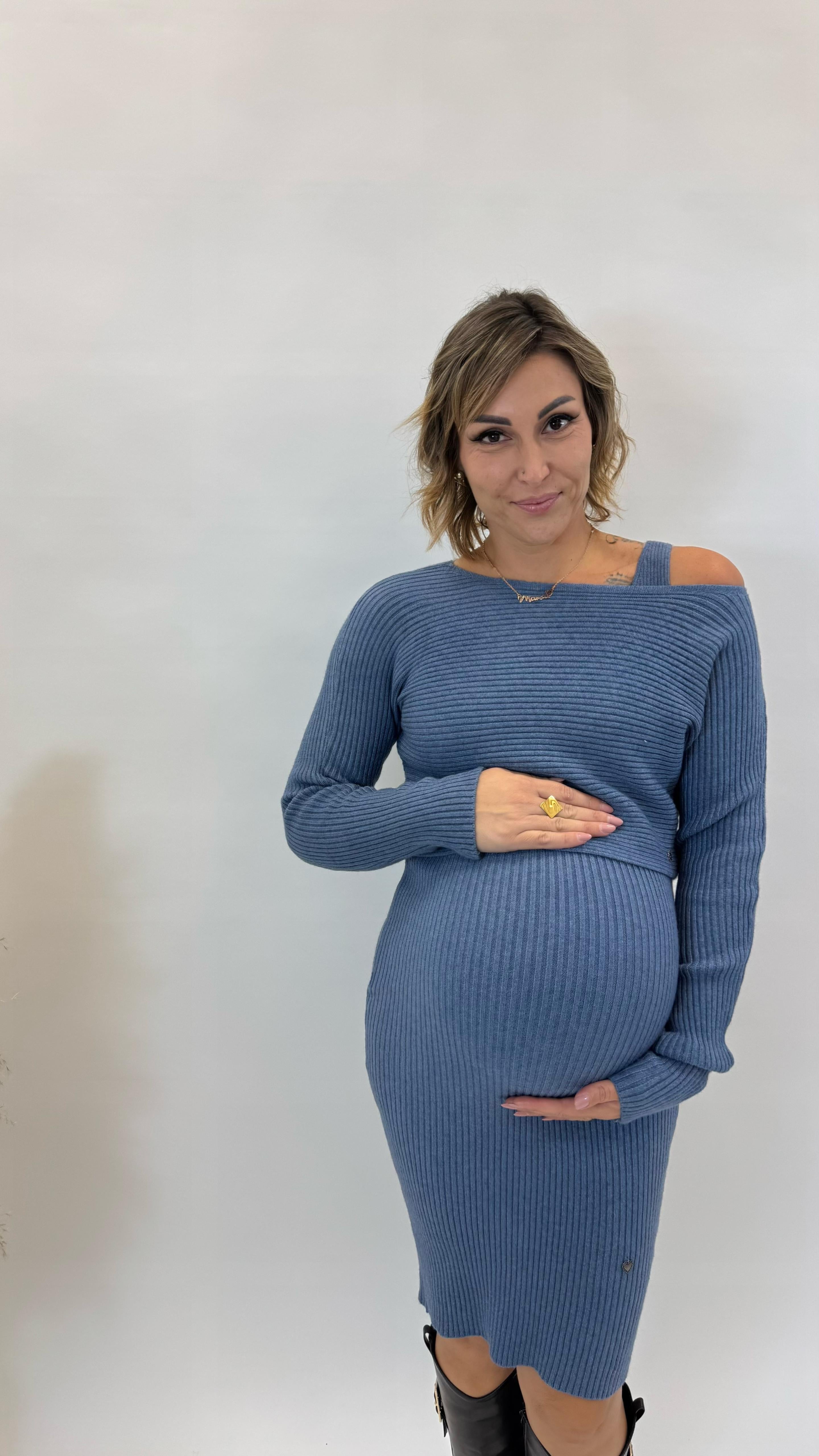Abito Due Pezzi Azzurro Denim