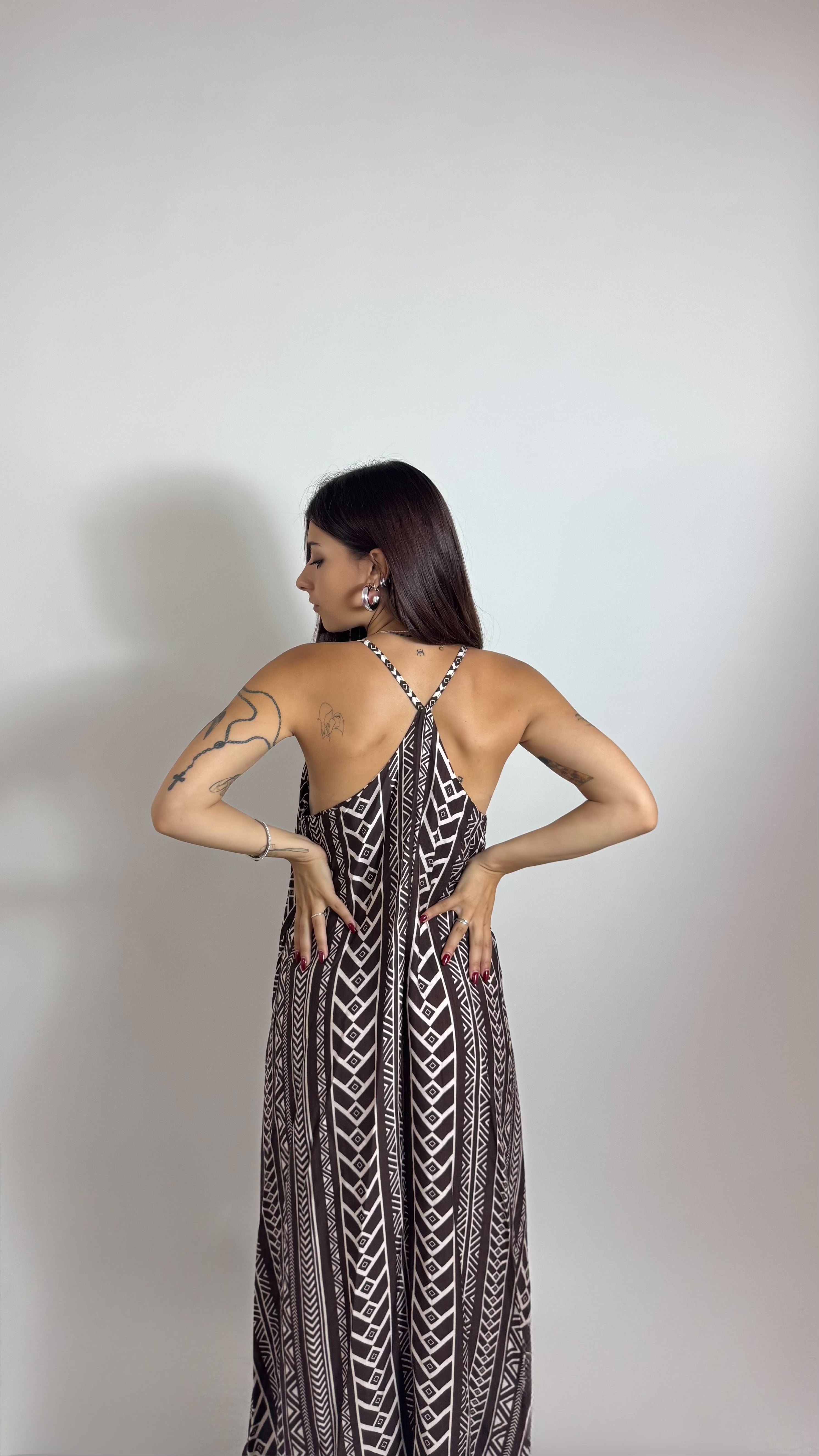 Maxi Dress Tribal Moka/Burro