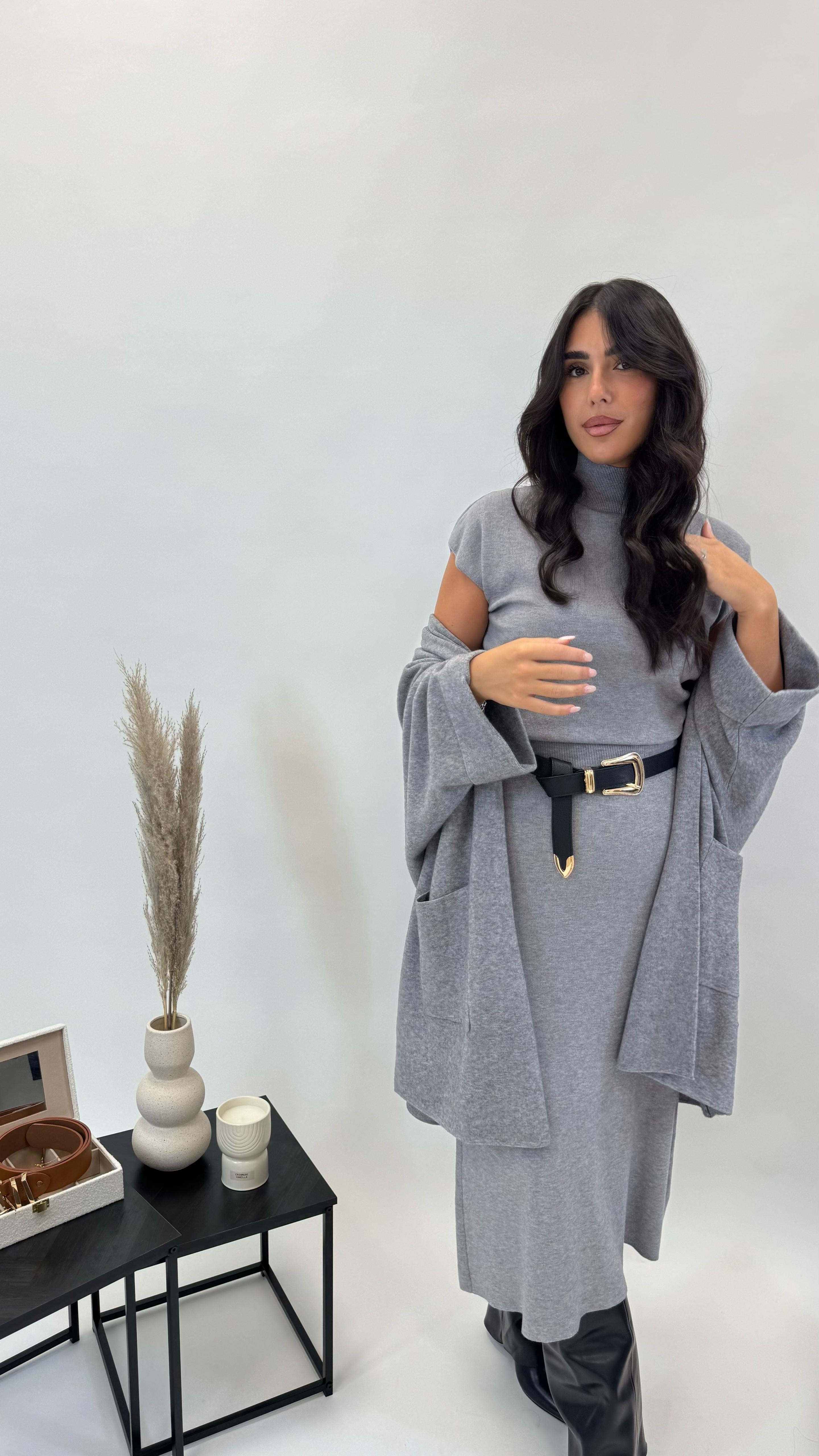Cardigone High Quality Grigio Perla