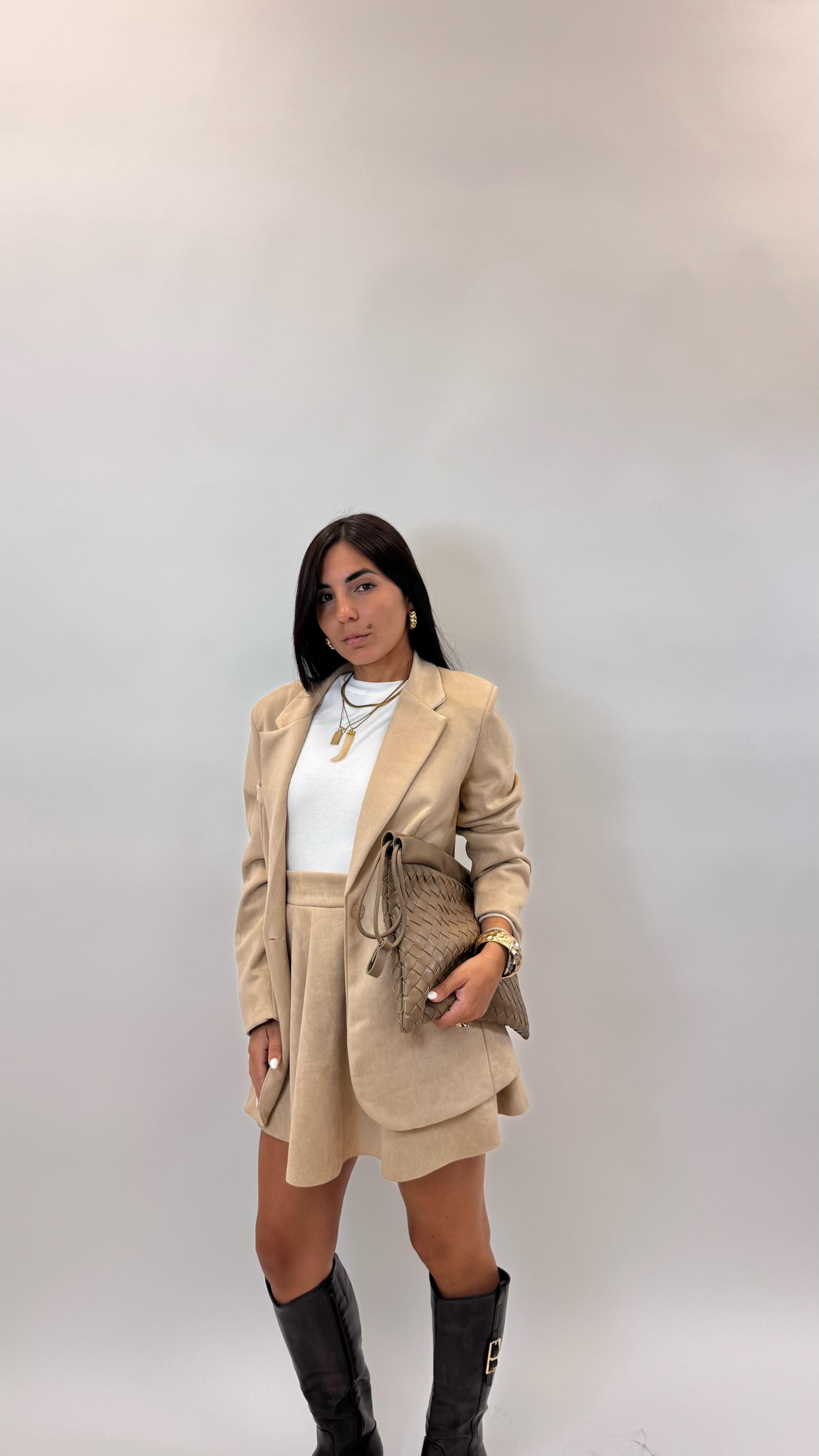 Giacca Suede Nude