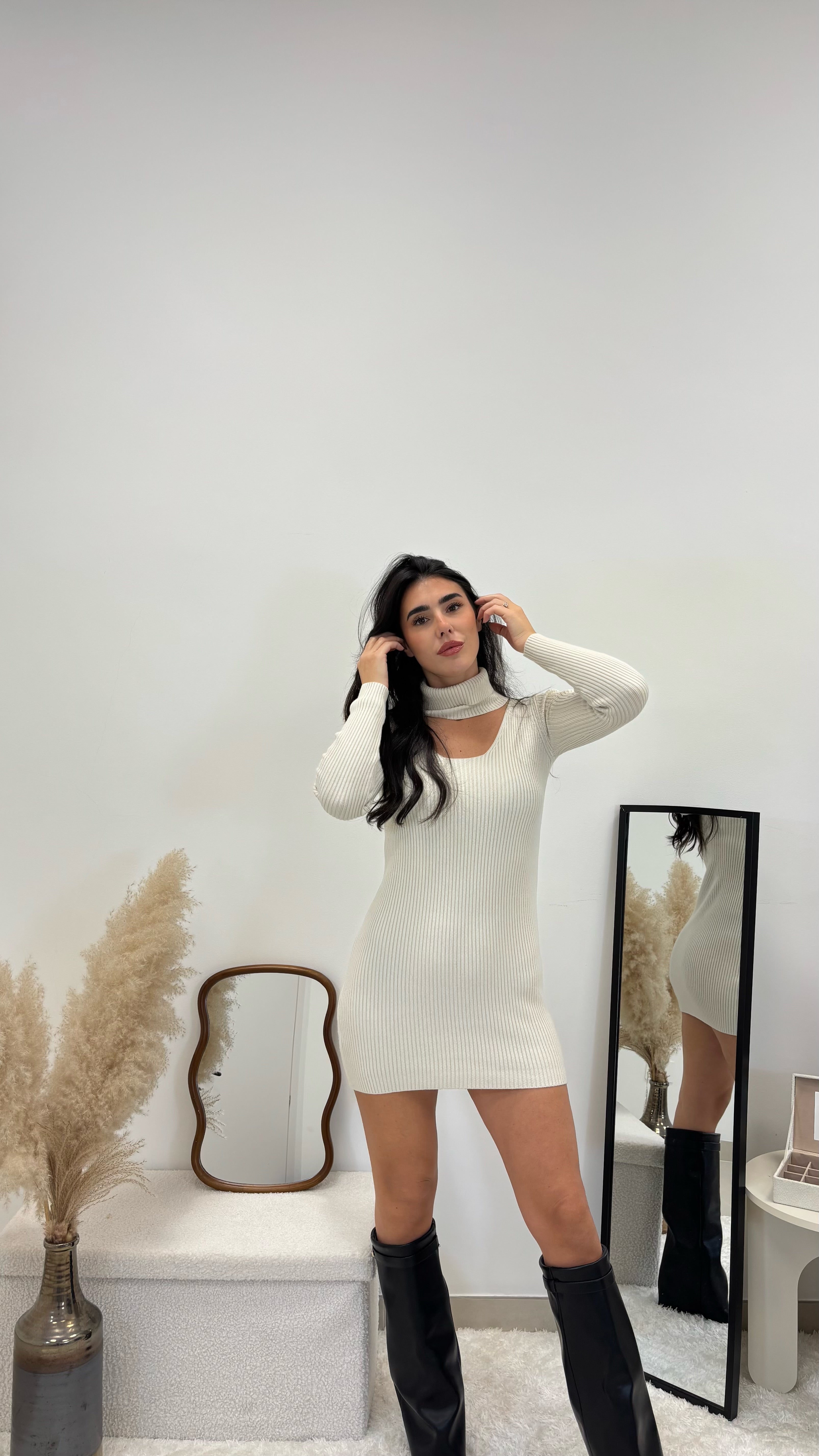 Abito Chocker Touch Burro