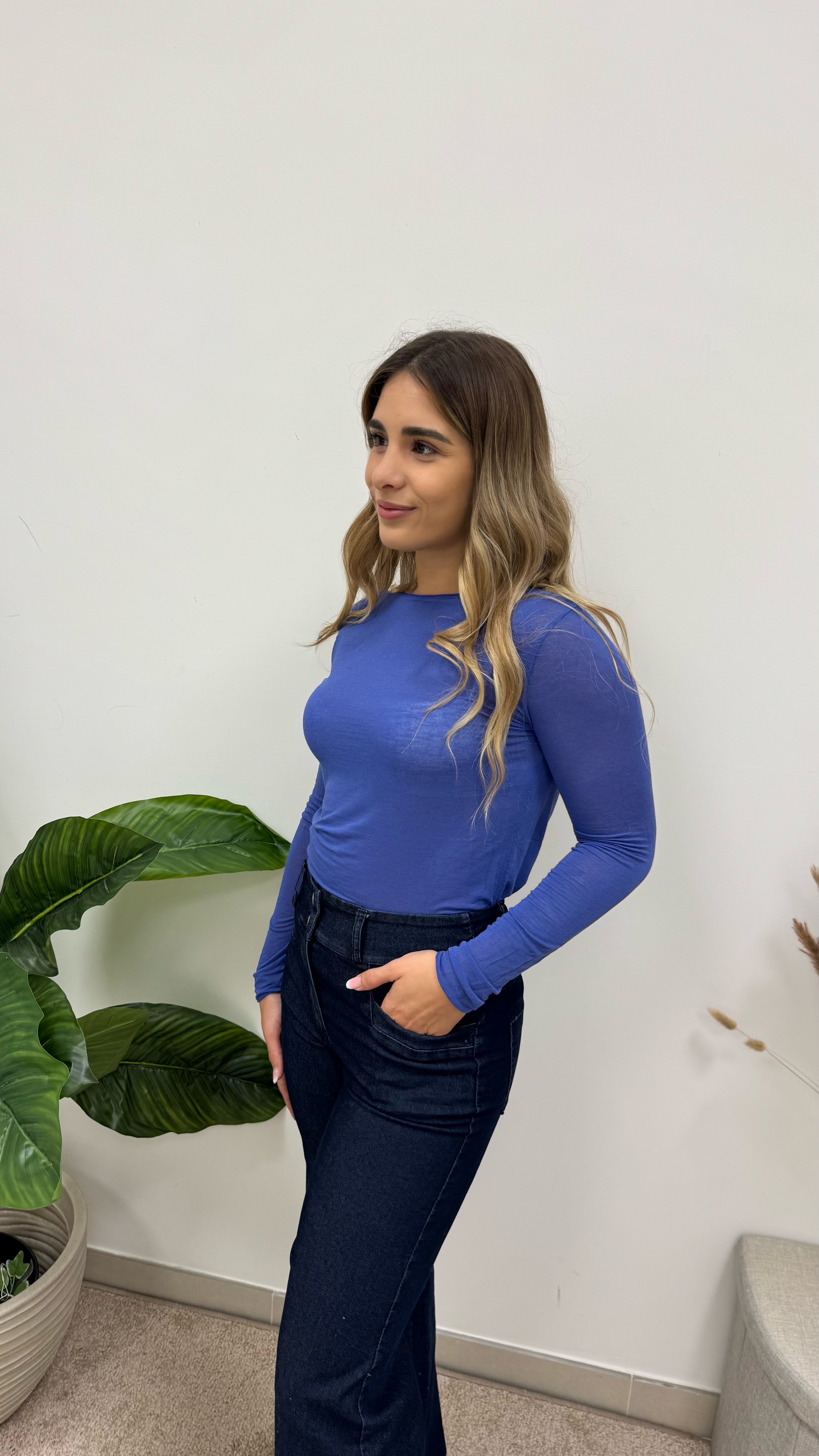 Maglia Cashmere Blu Royal