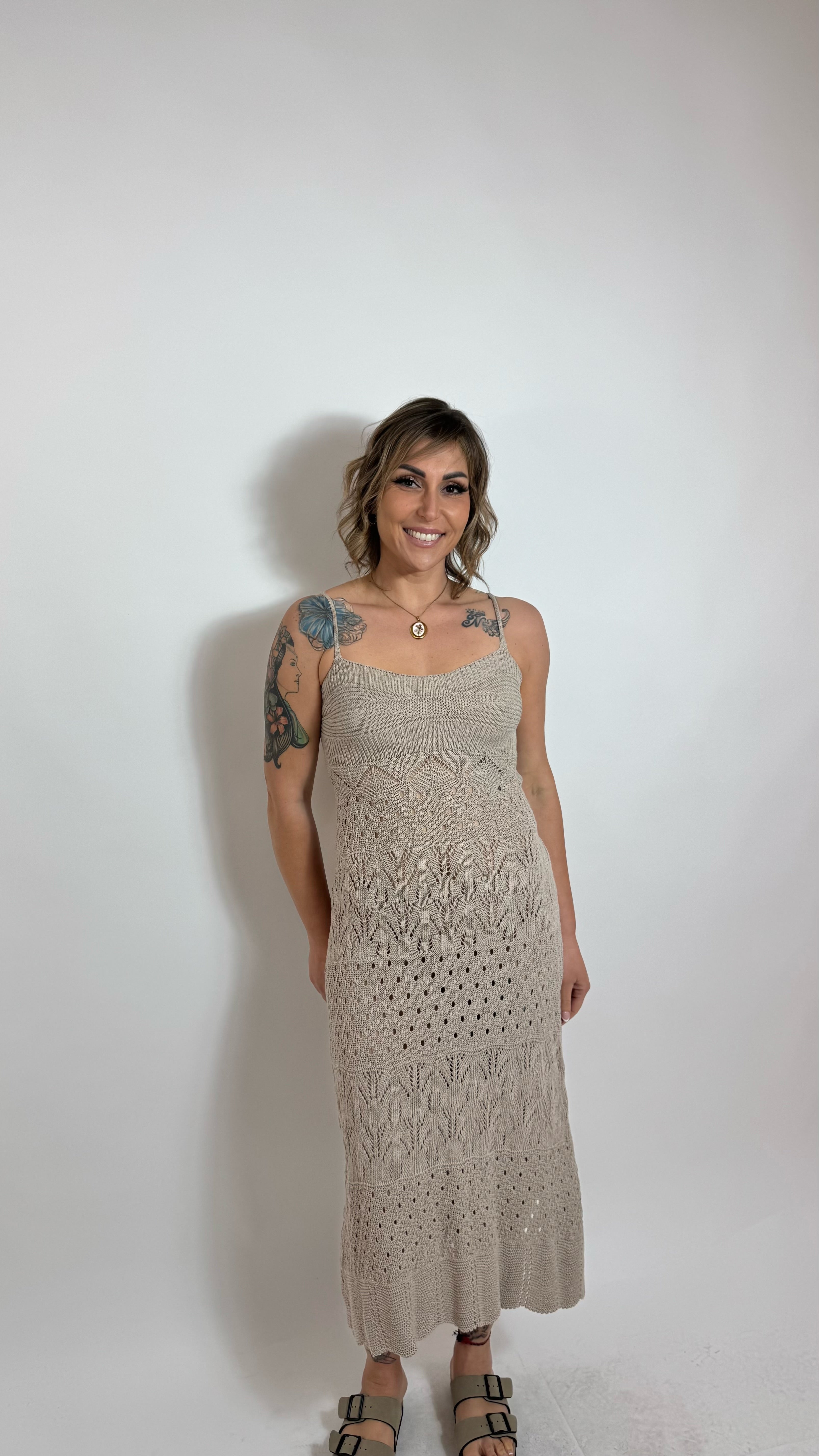 Abito Panarea Crochet Minimal Nude