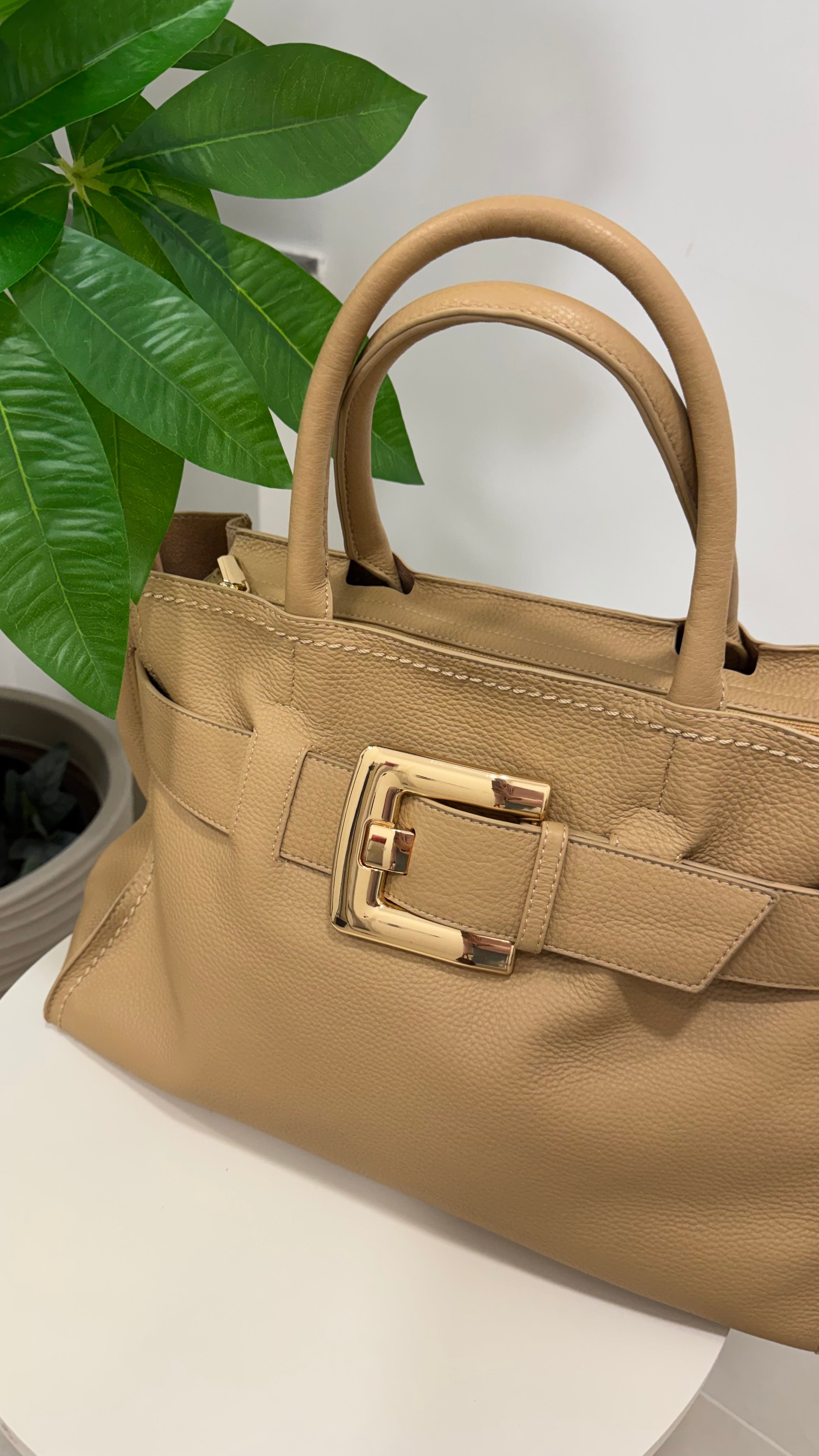 Borsa Handbag in Pelle Martellata