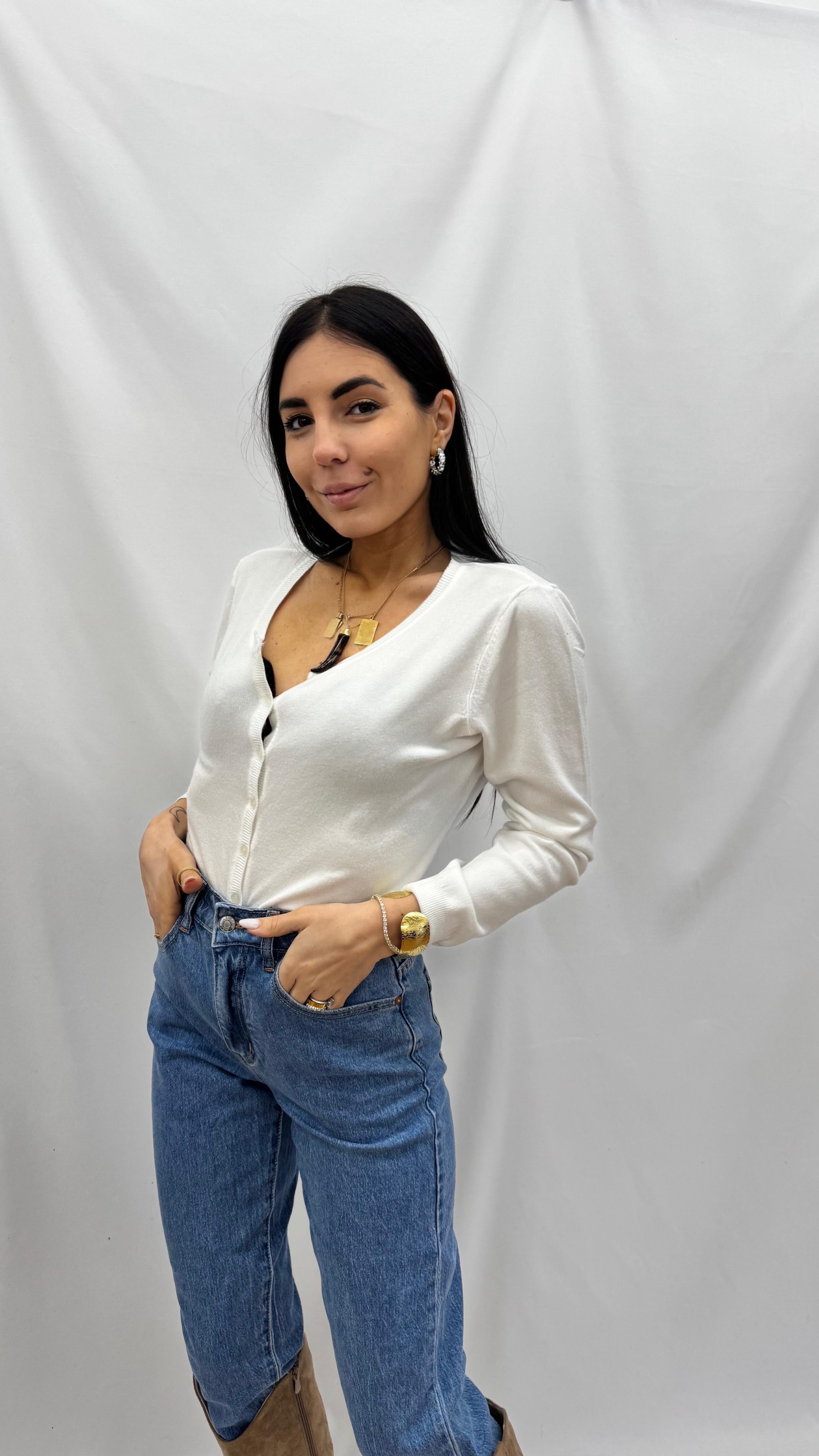 Pull Be You Bottoncini Bianco