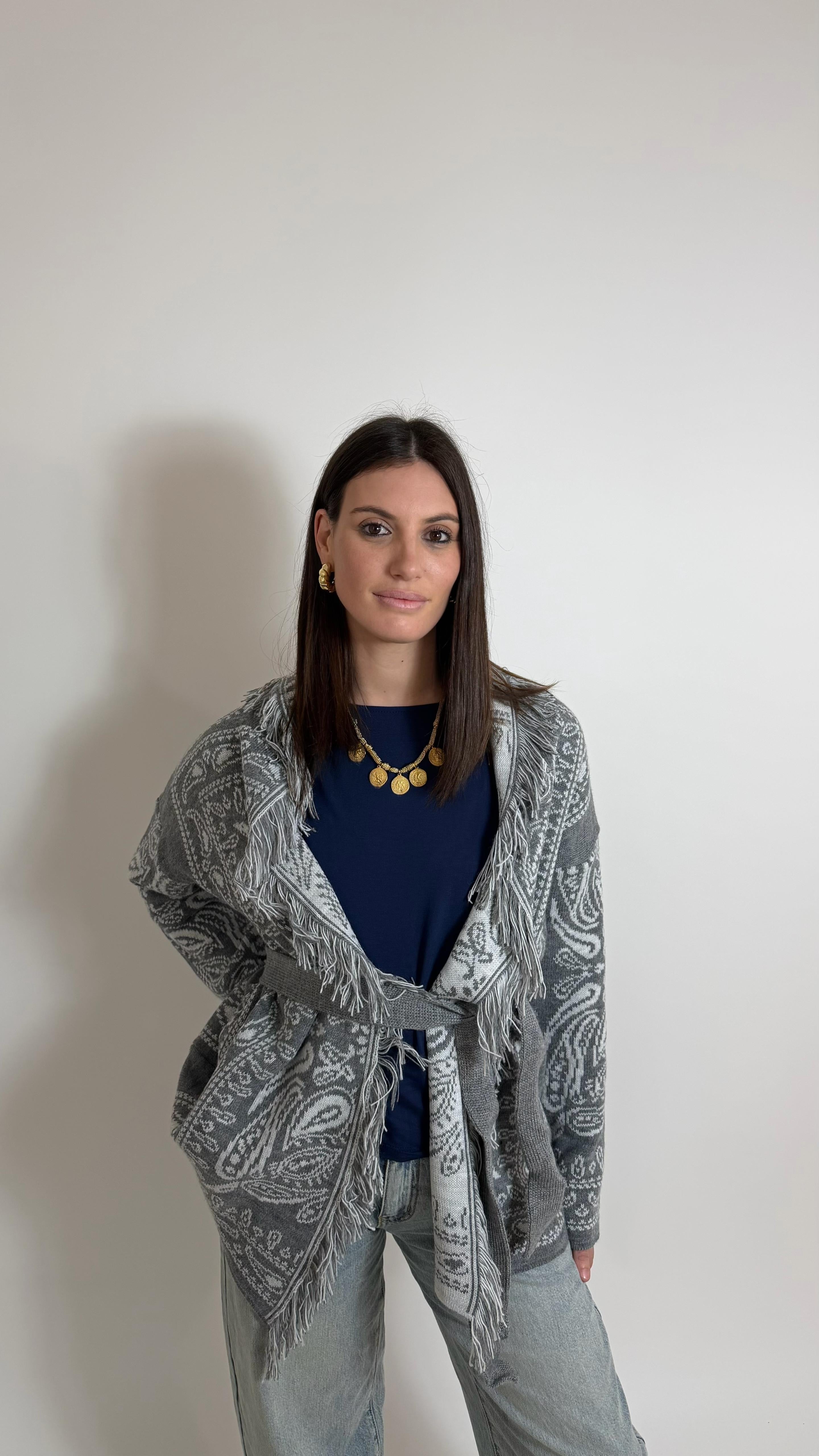 Cardigan Etnico Grey