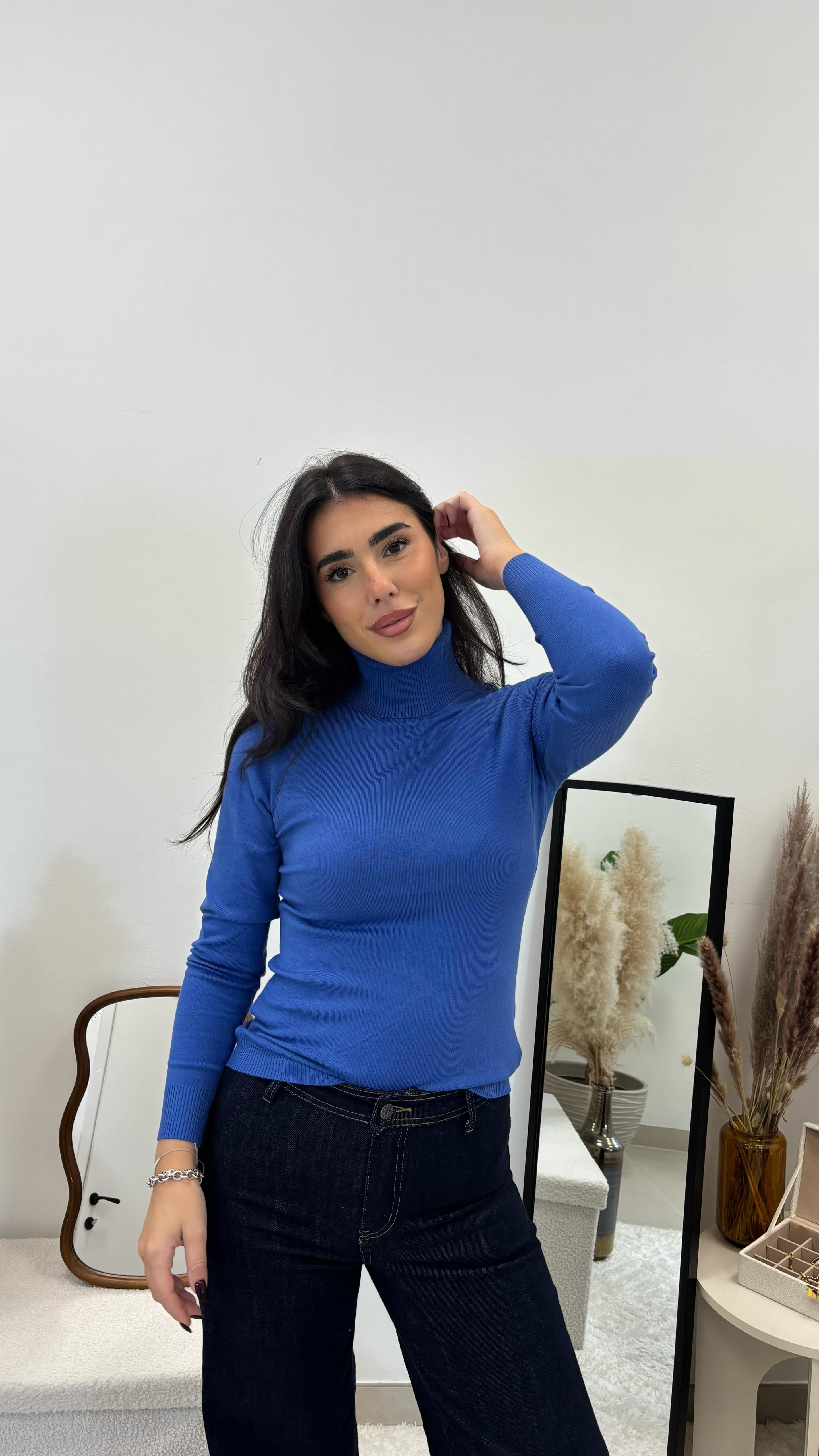 Pull Be You Collo Alto Blu Royal