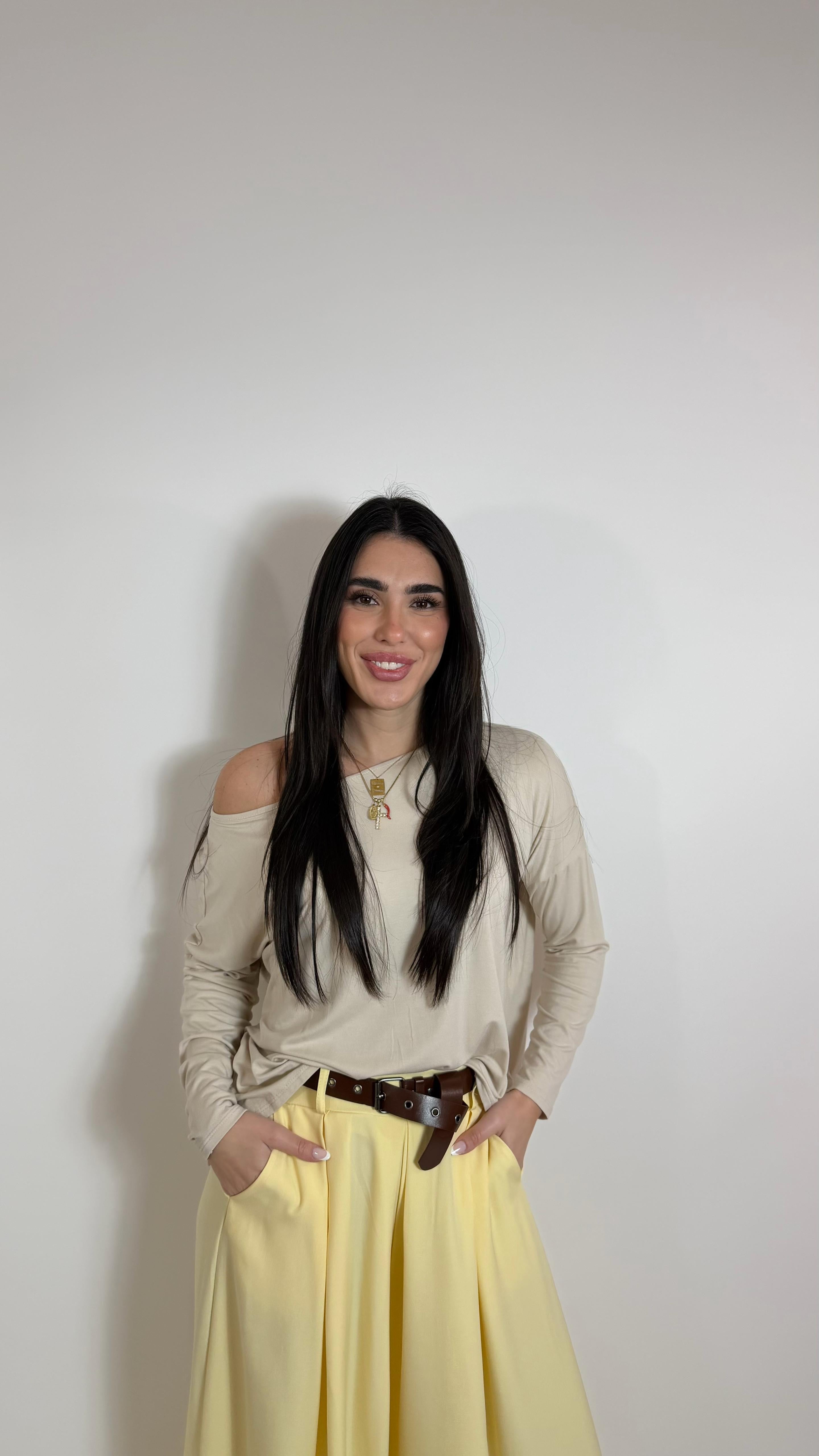 Maglia Kim Oversize Nude