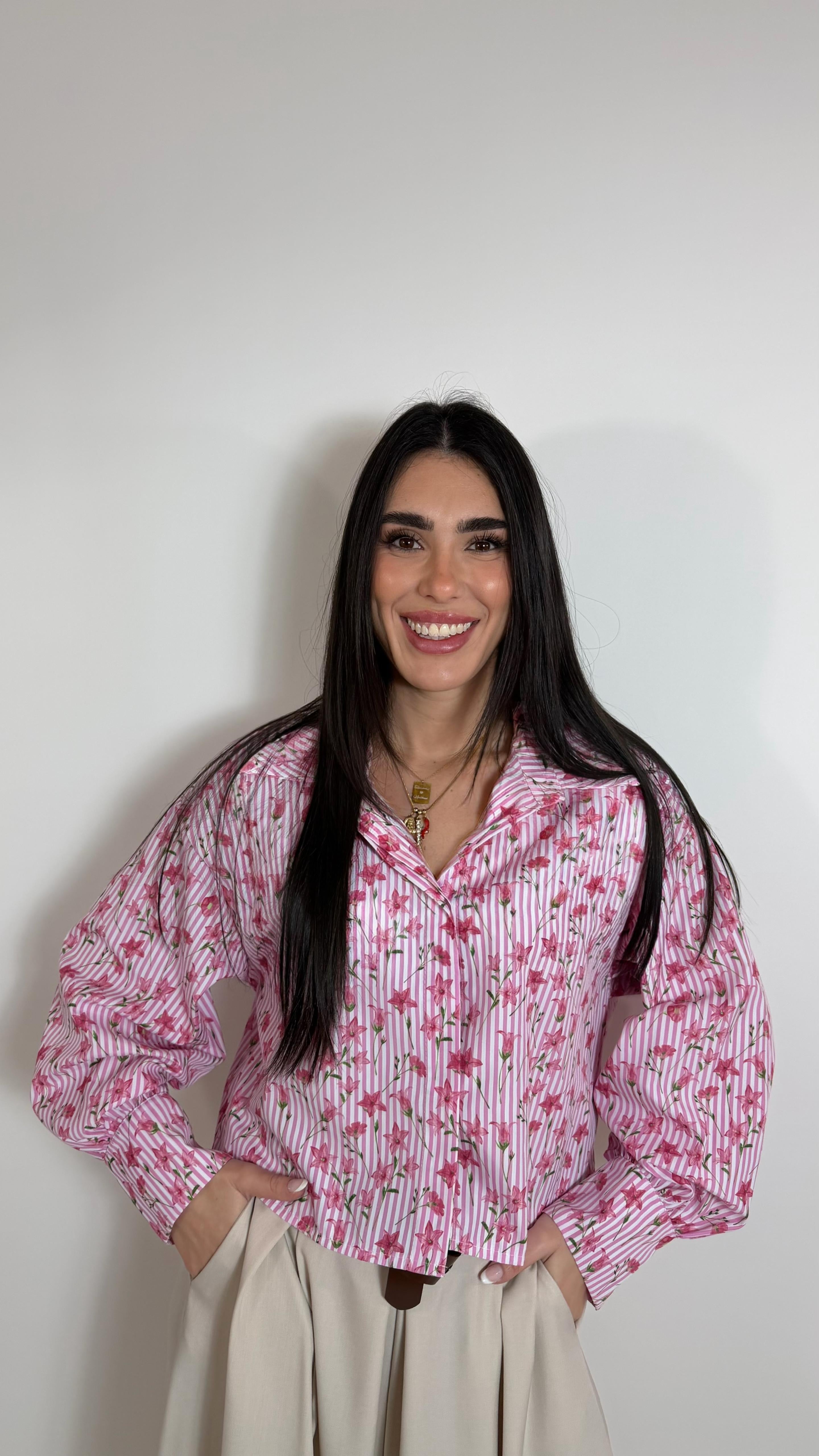 Camicia Romantic Bloom Rosa