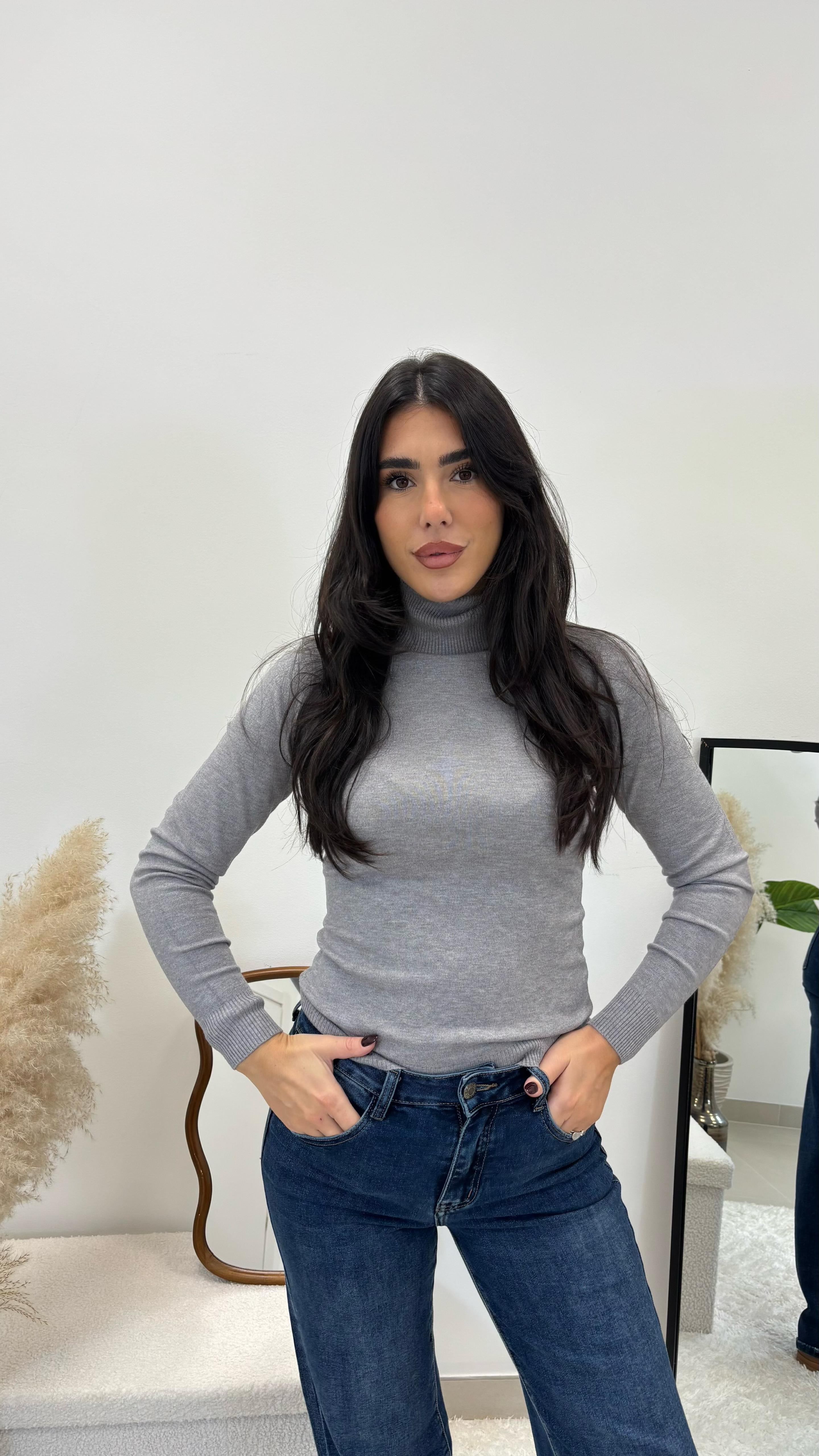 Pull Be You Collo Alto Grigio Perla