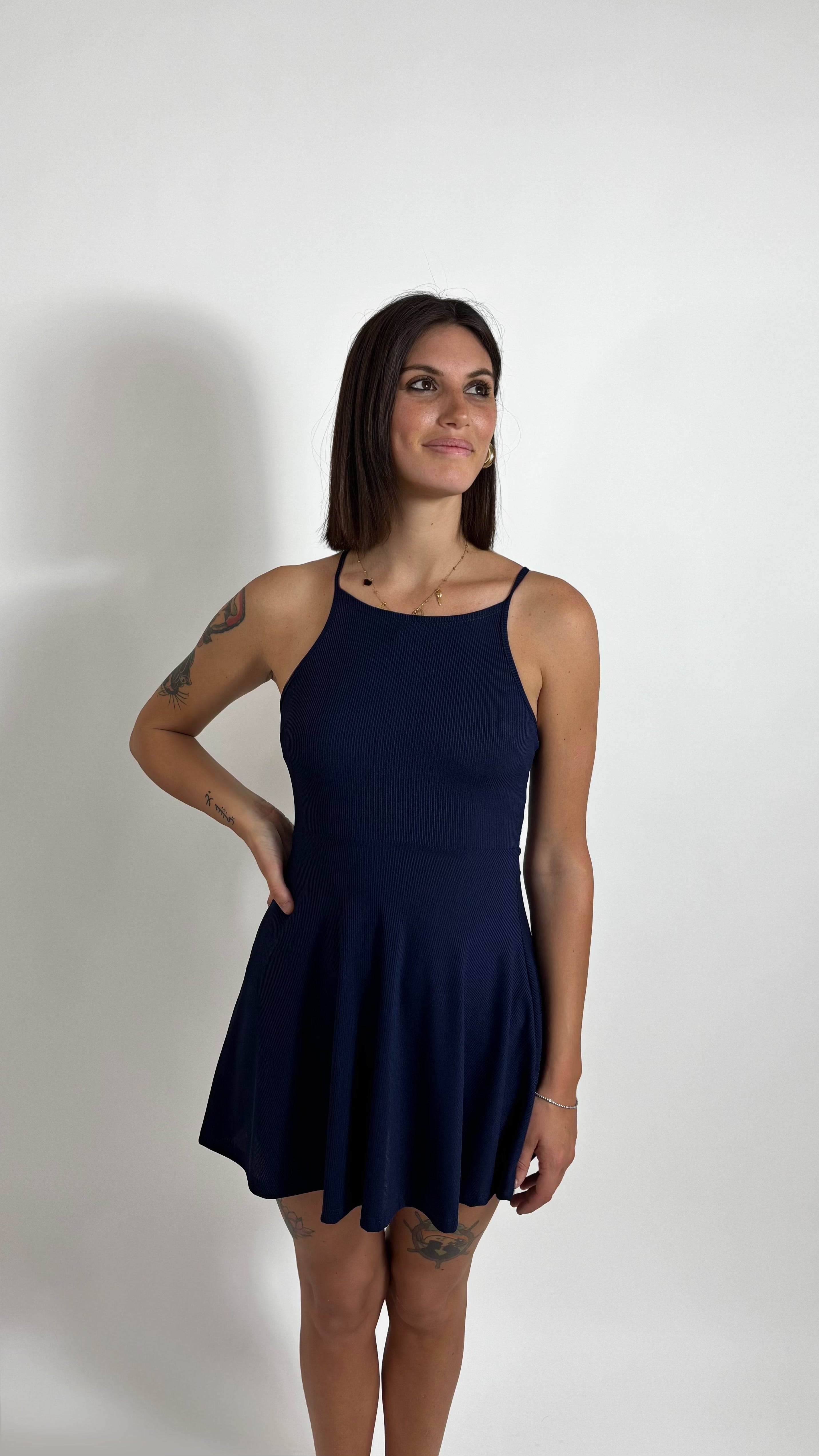 Minidress Ribbed Ruota Blu