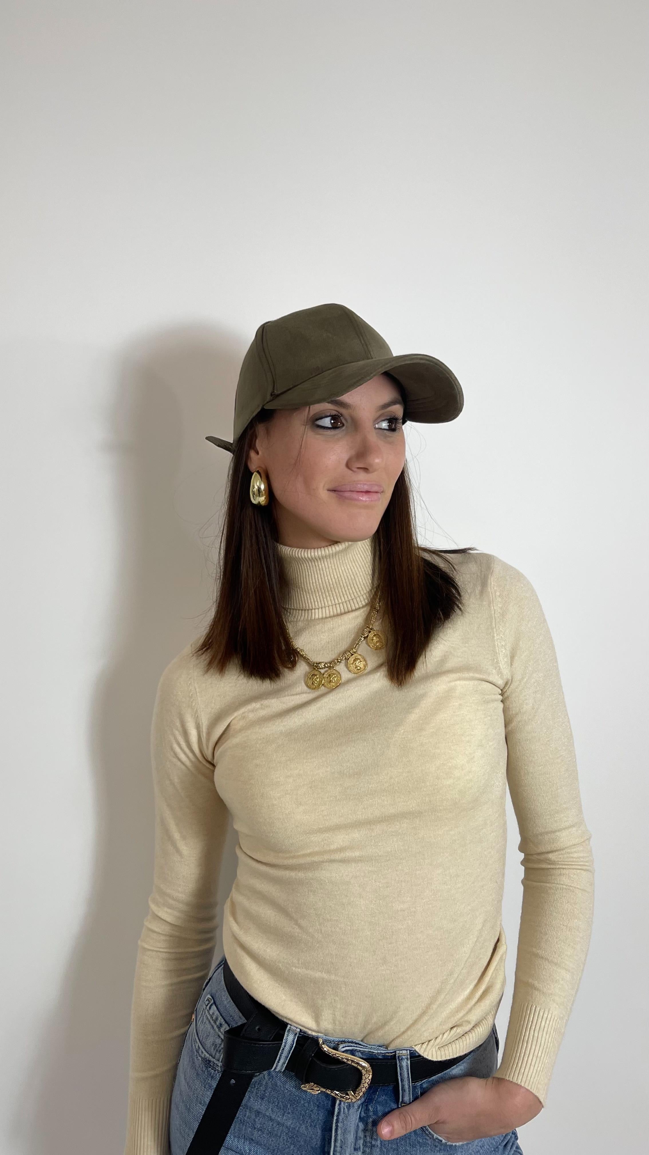 Baseball Cap Suede Olive