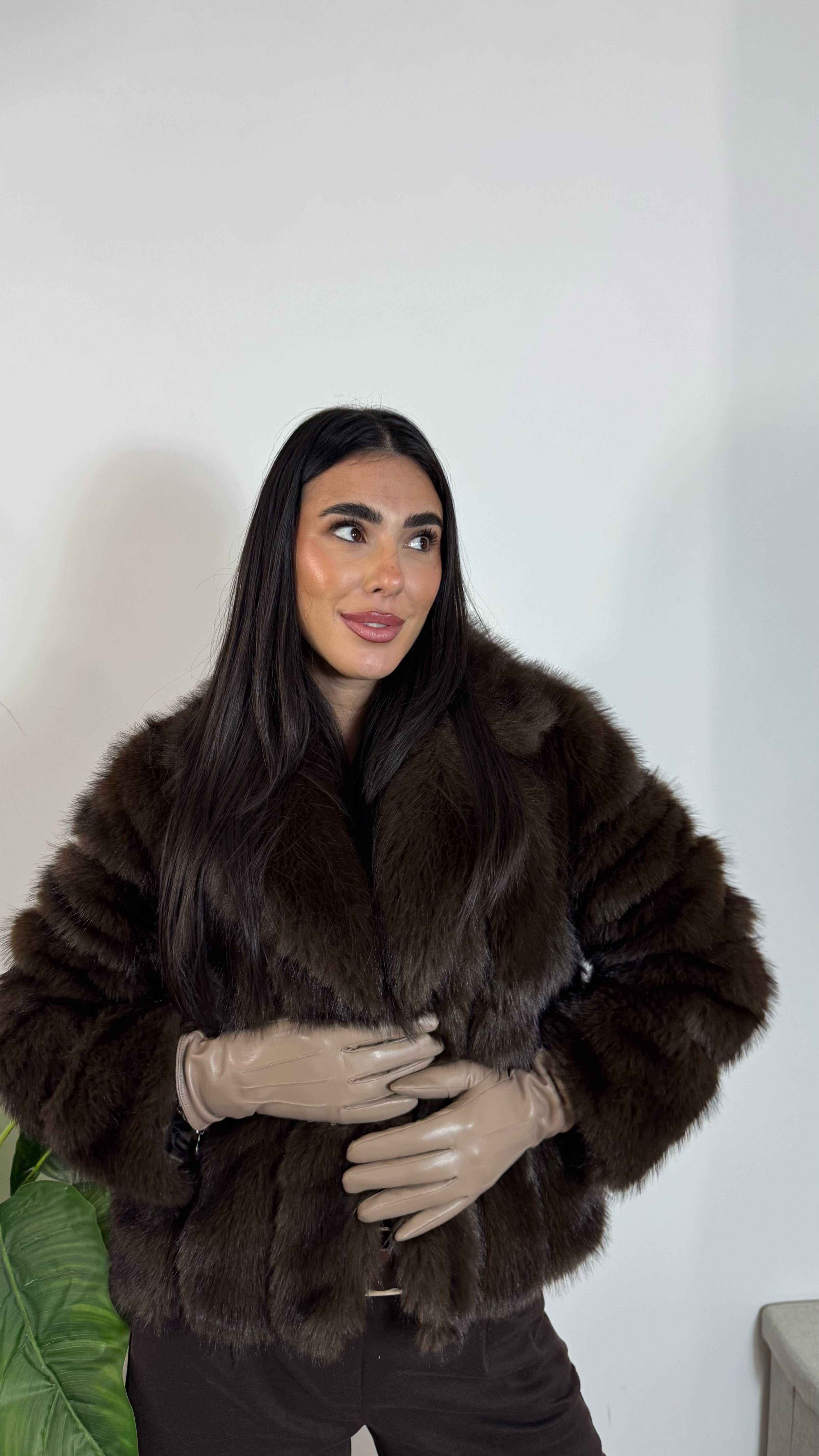 Guanti Similpelle Tortora