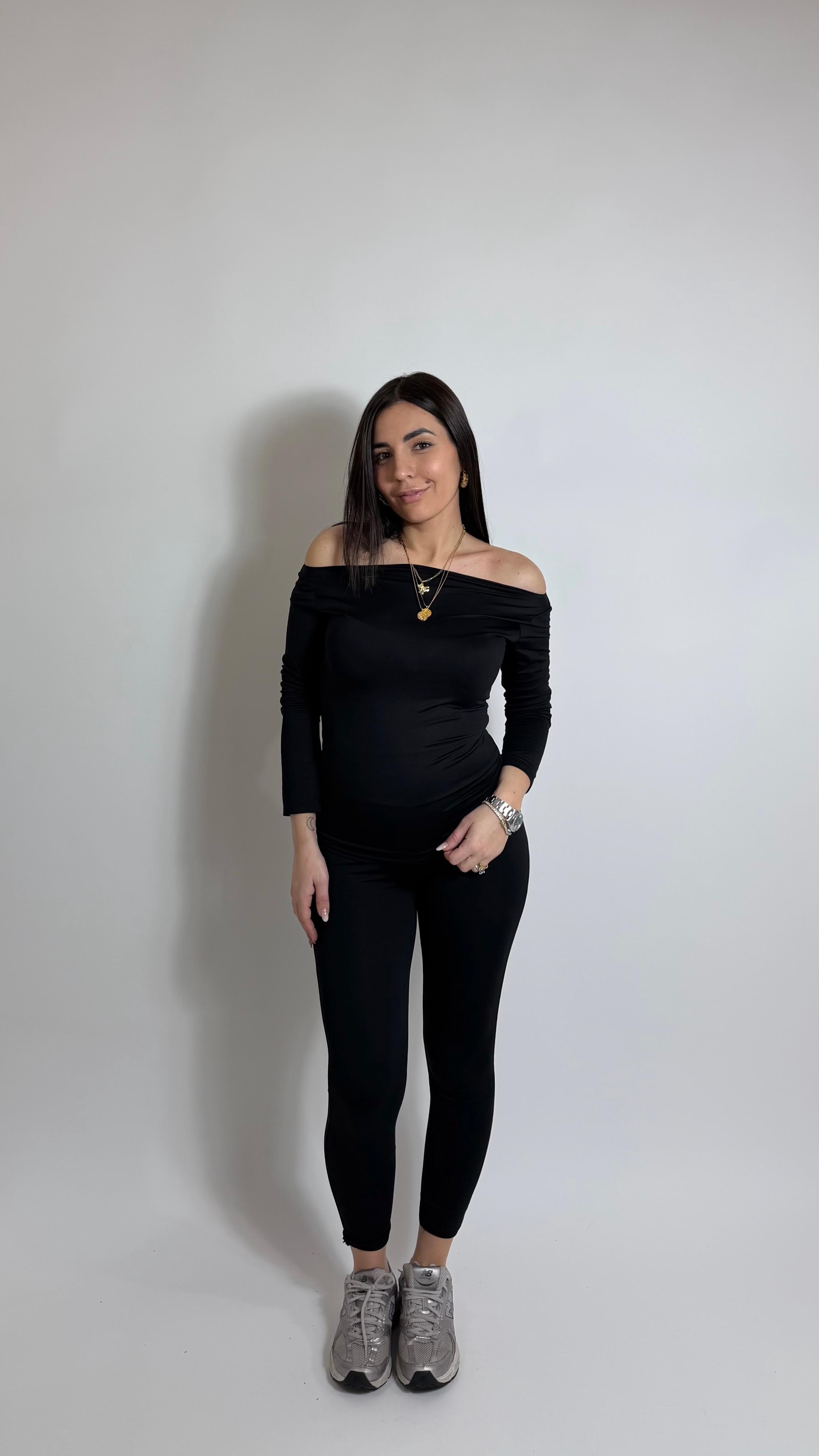 Leggins Second Skin - Sigaretta / Nero