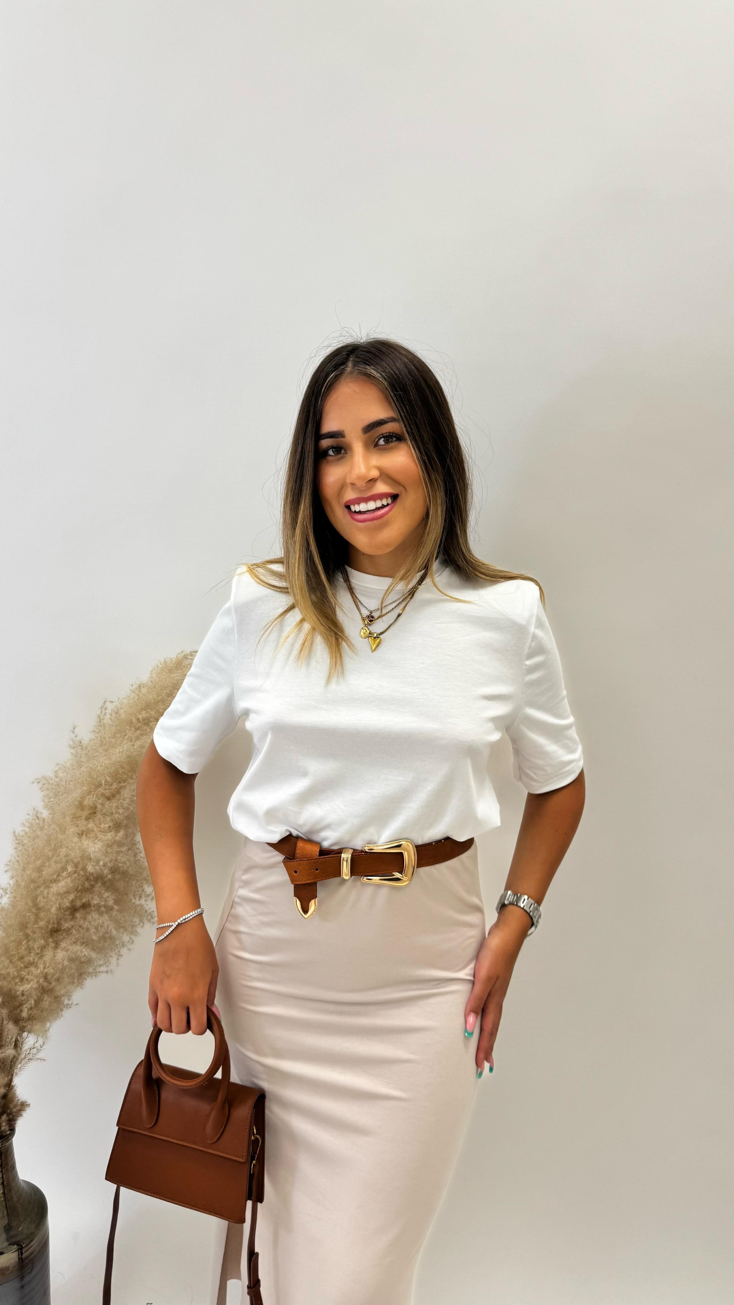 T-Shirt Spallone Bianca