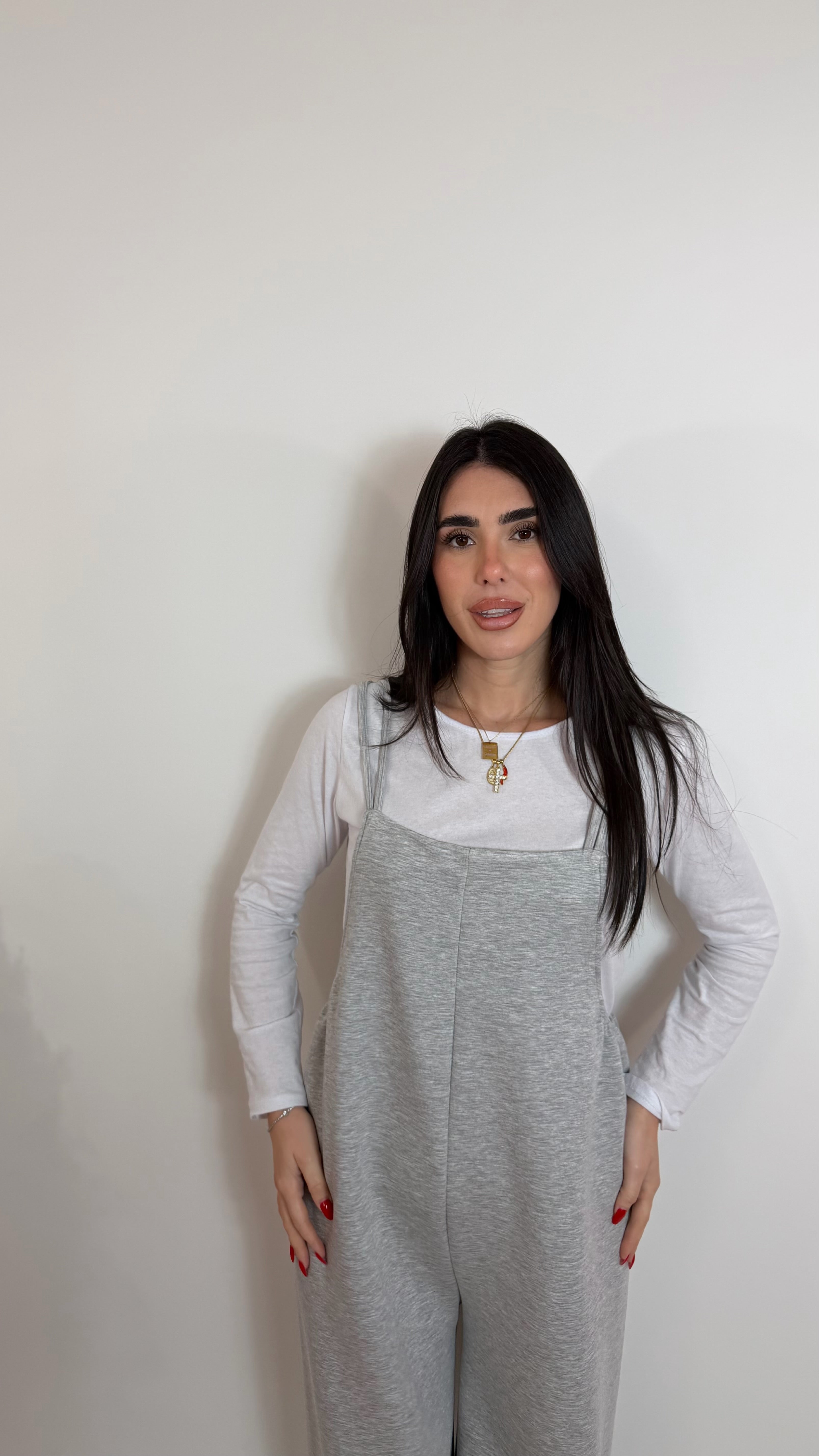 Salopette Comfy-Urban Grigio Perla